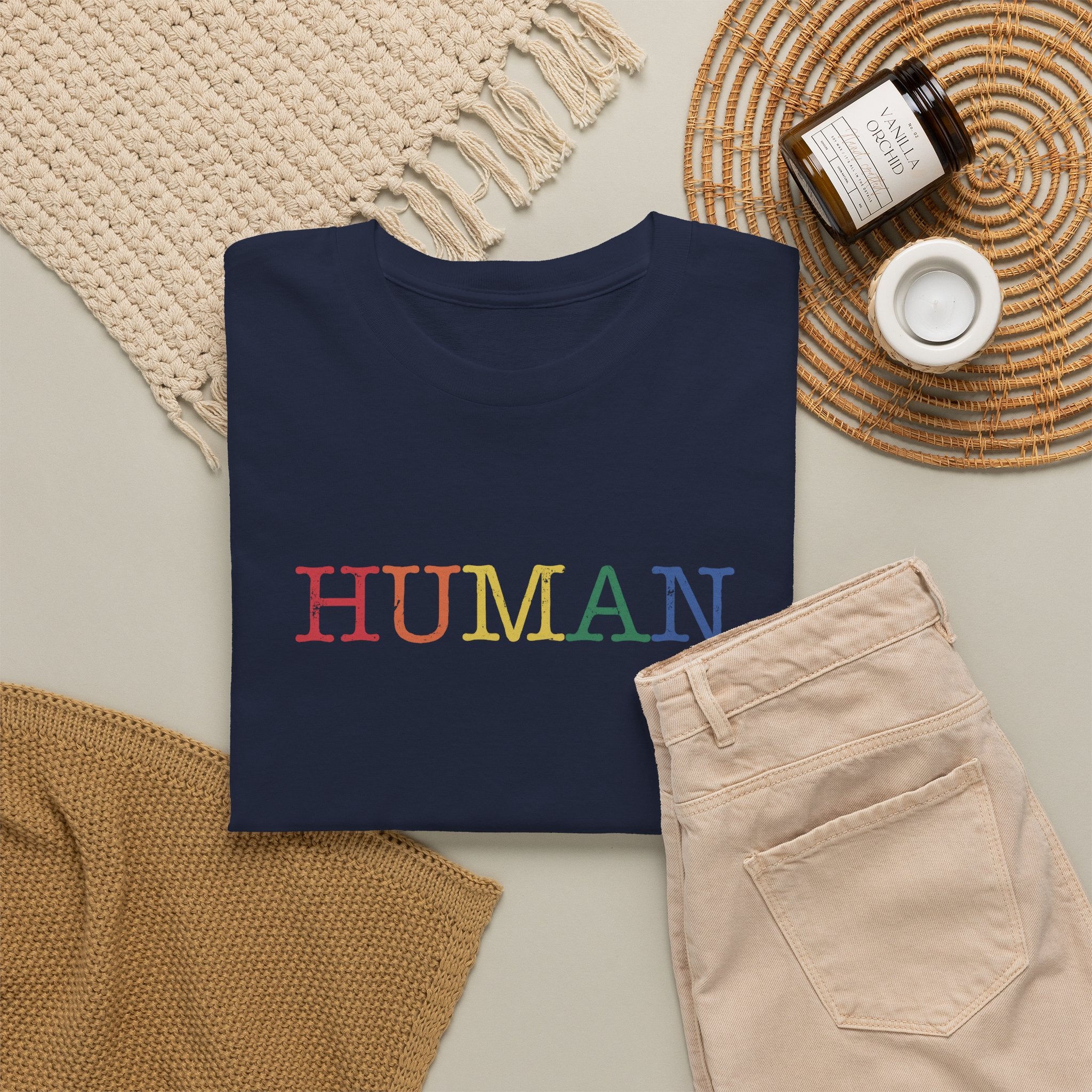 Gay Pride T-shirt - Regenboog Human - Oversized #1