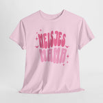Oversized meisjes-T-shirt lichtroze met “MEISJES MAMA” opdruk en sterren rondom