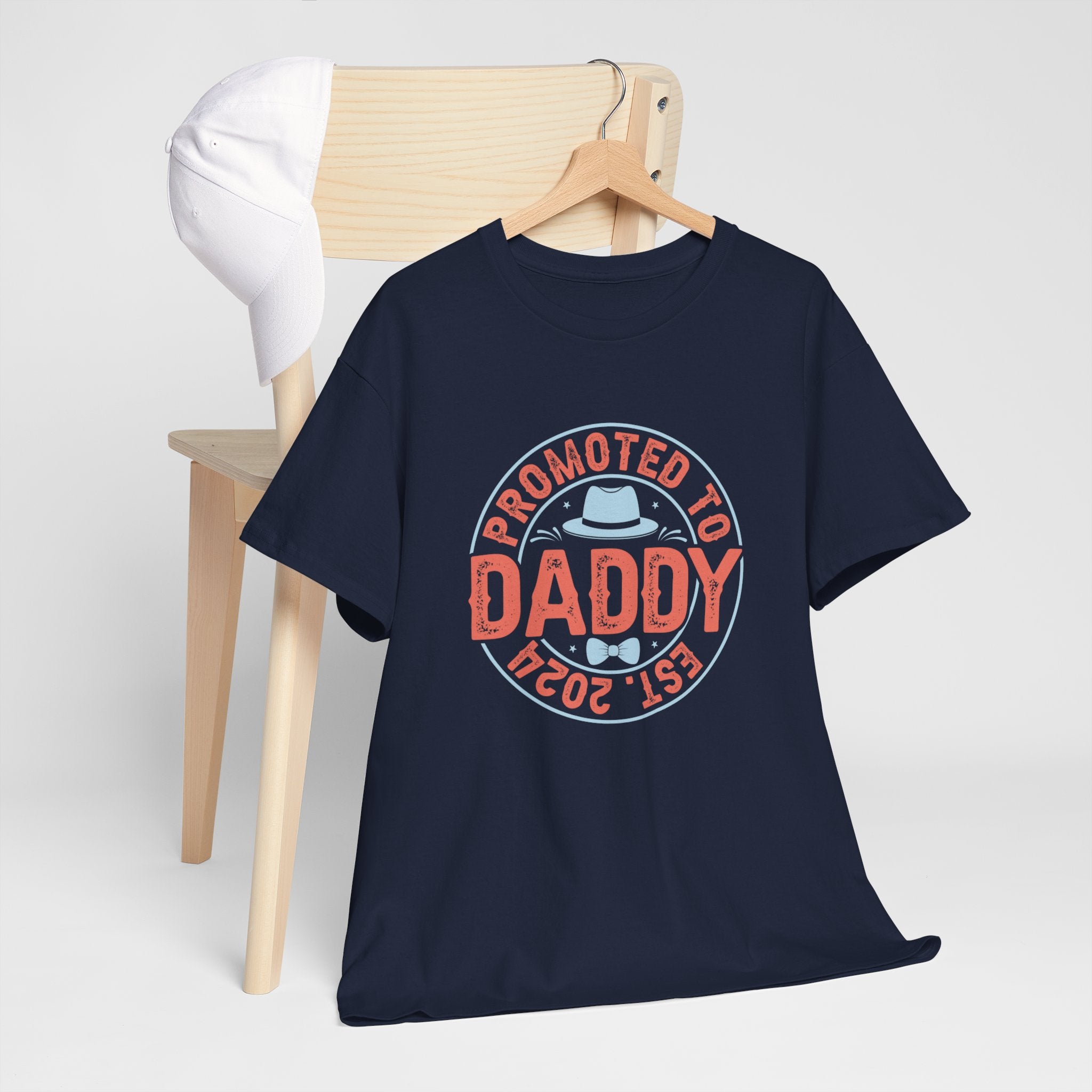Vaderdag Papa Cadeau - T-shirt - Promoted to Daddy EST 2024 - Oversized #30