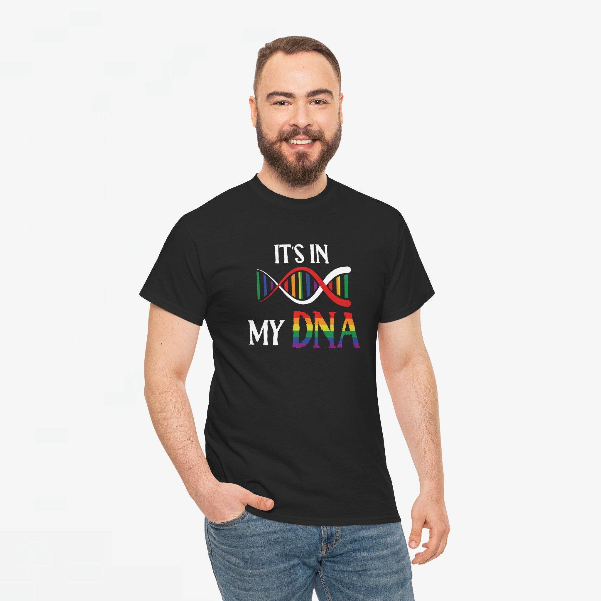 Gay Pride T-shirt - It's In My DNA - Oversized #48