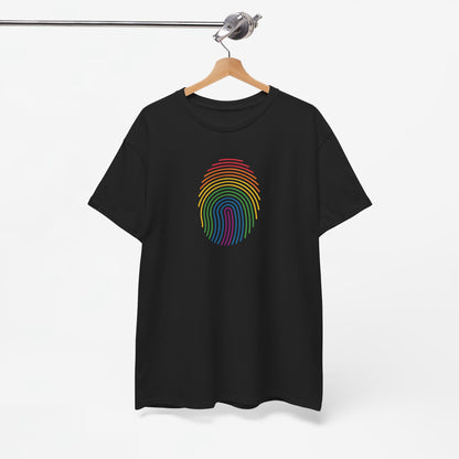 Gay Pride T-shirt - Regenboog Vingerafdruk - Oversized #37