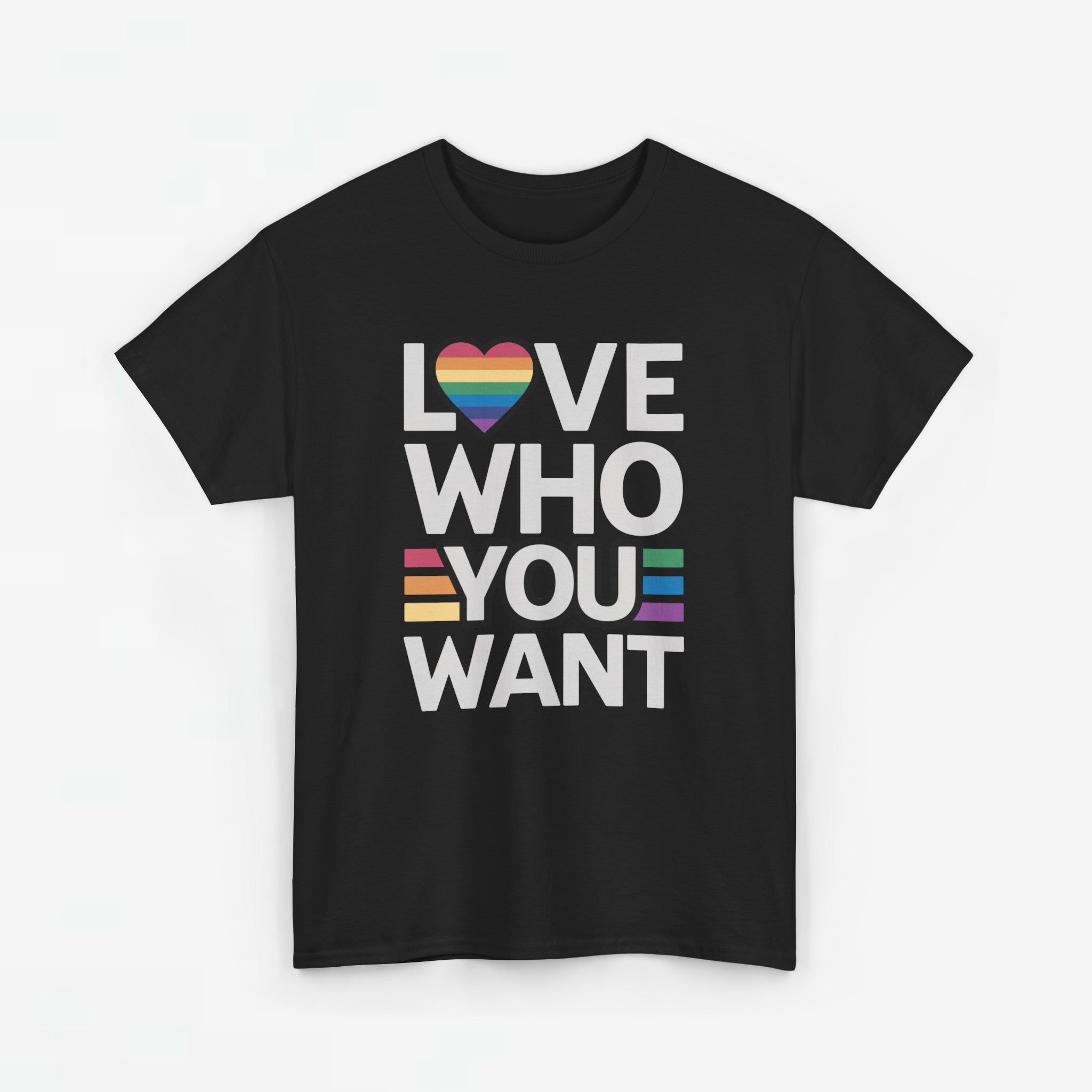 Gay Pride T-shirt - Love Who You Want - Oversized #52
