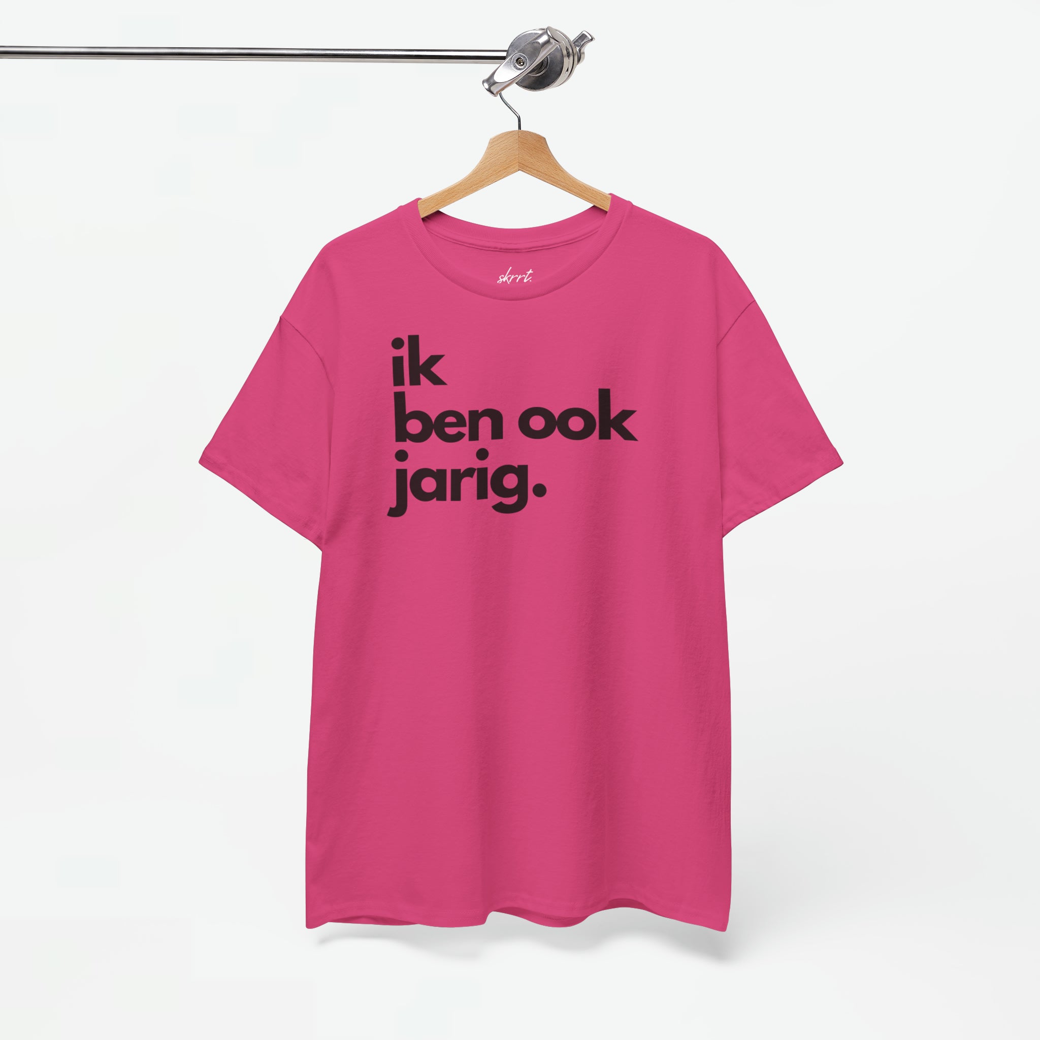 Ik ben ook jarig | Front Print | Koningsdag T-shirt | Oversized