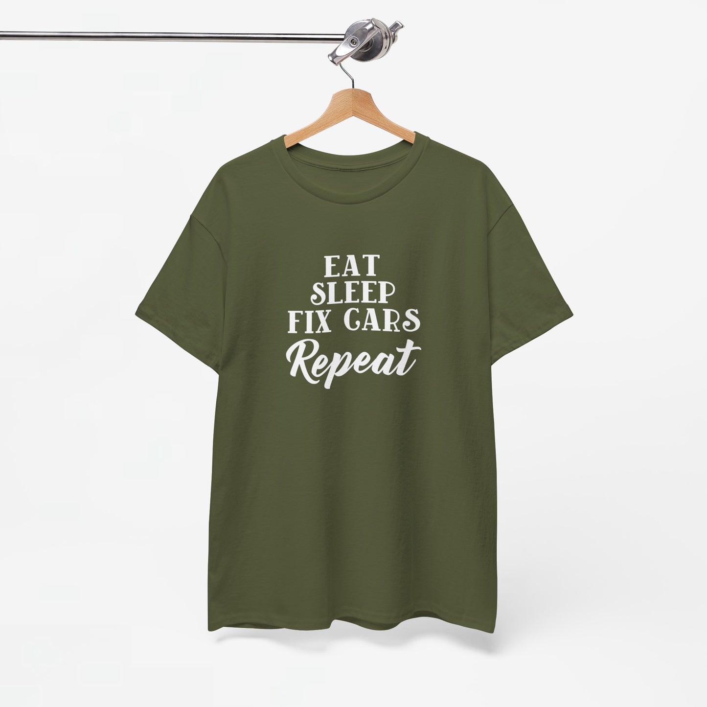 Vaderdag Papa Cadeau - T-shirt - Eat Sleep Fix Cars Repeat - Oversized #58