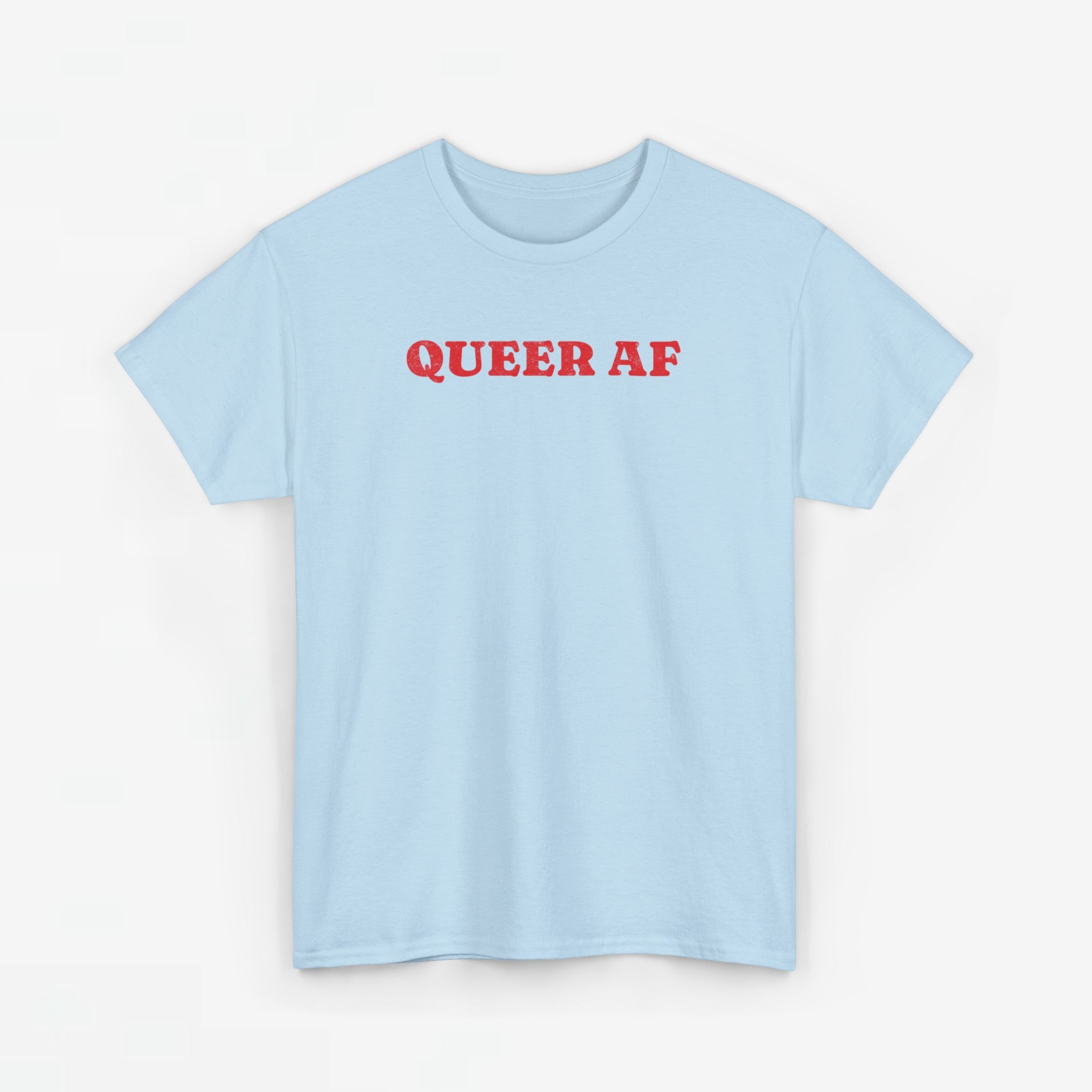 Gay Pride T-shirt - Queer AF - Oversized Tee