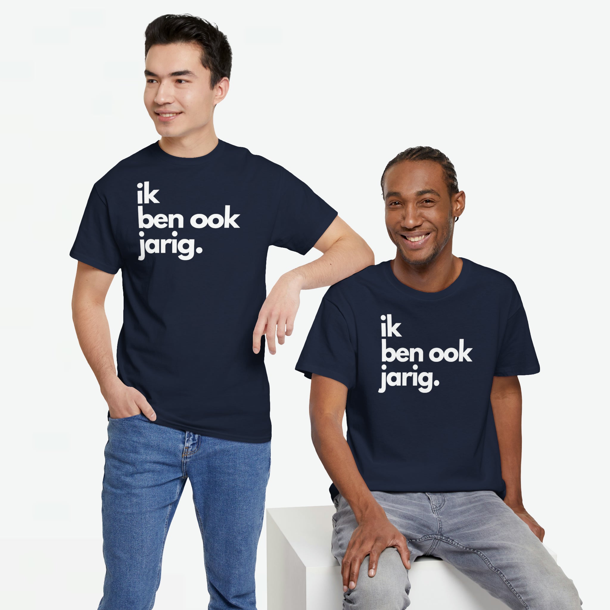 Ik ben ook jarig | Front Print | Koningsdag T-shirt | Oversized