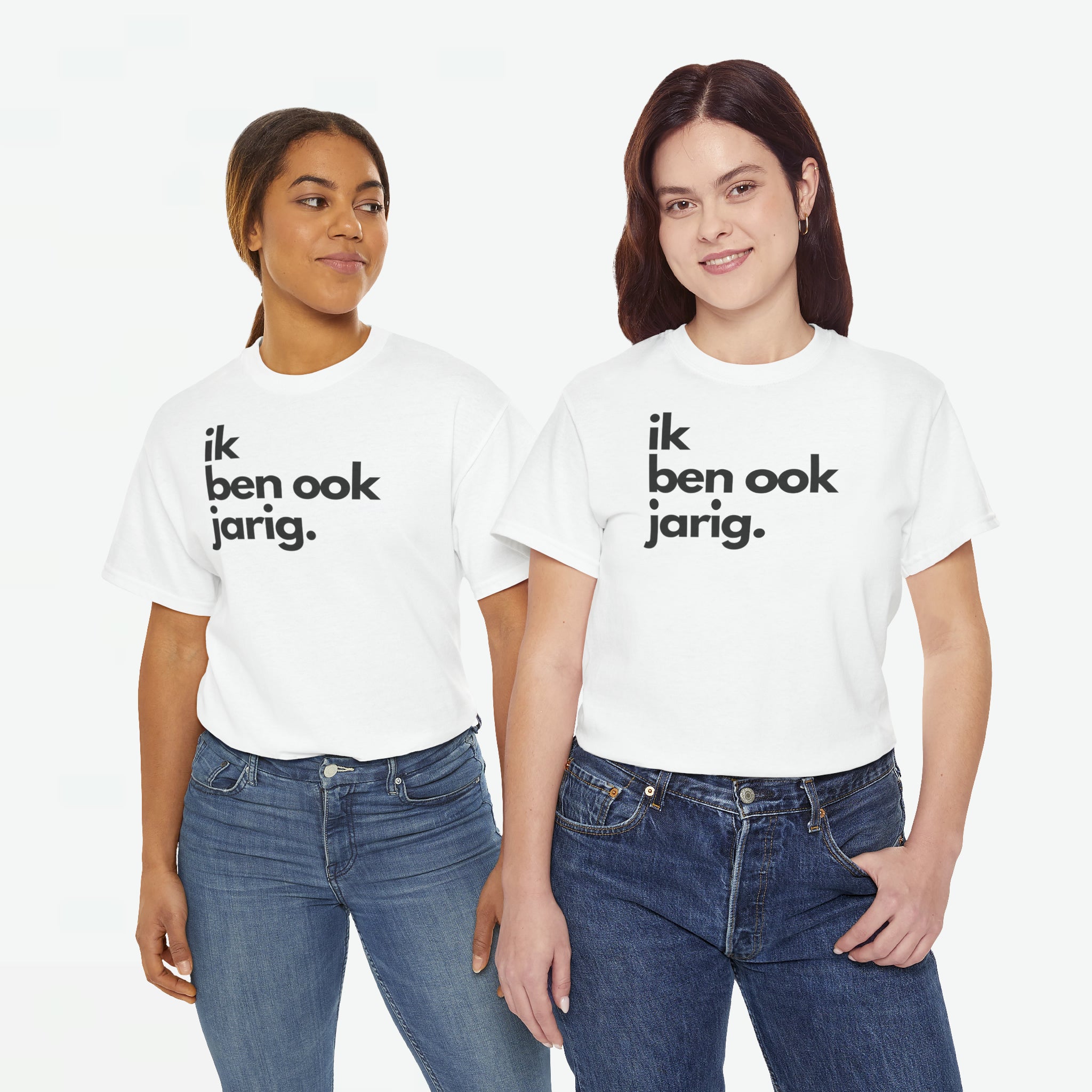 Ik ben ook jarig | Front Print | Koningsdag T-shirt | Oversized