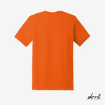 Oranje T-shirt achterkant zonder print, ronde hals