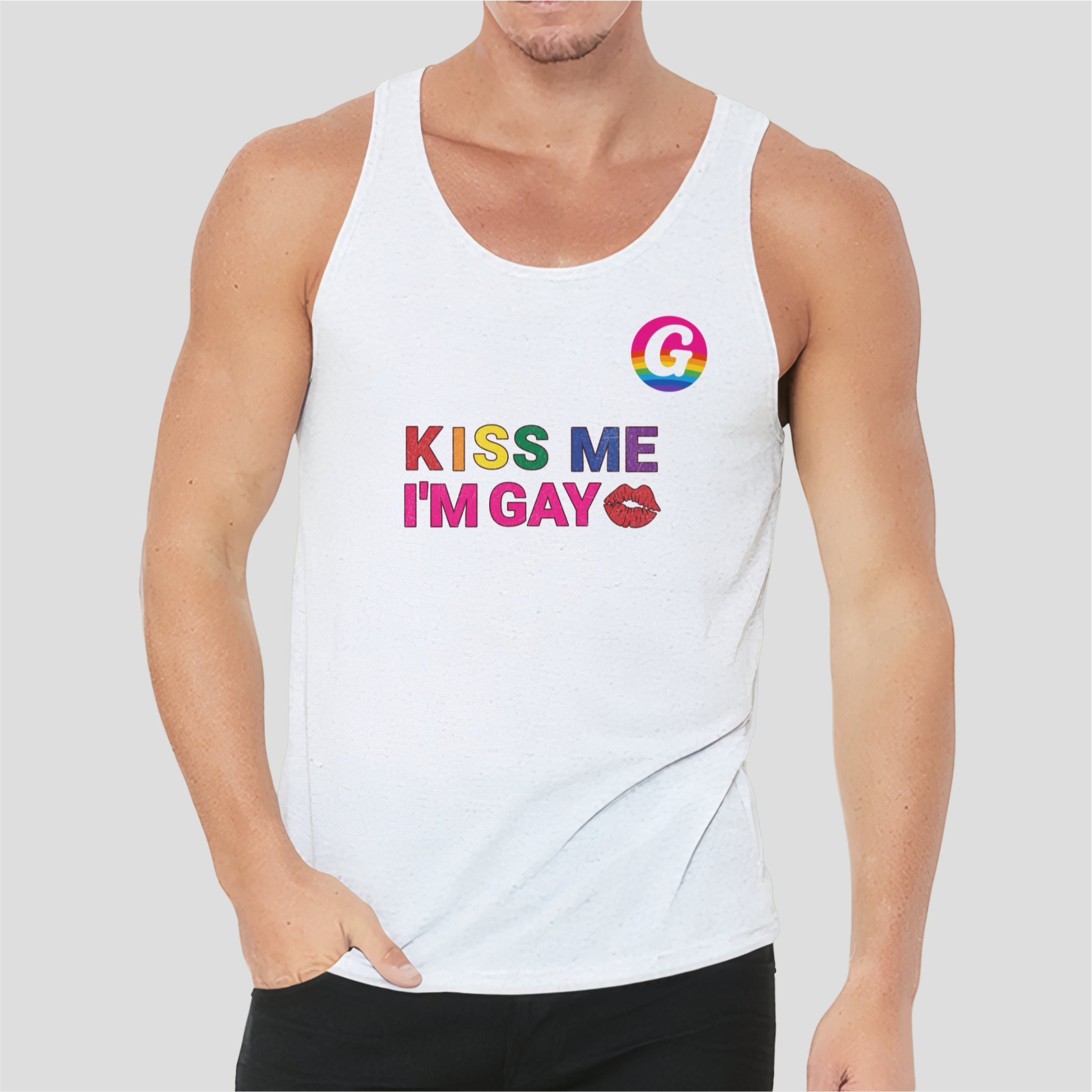 Kiss Me I’m Gay T-Shirt – GayGranCanarias Collab | SkrrtShirt