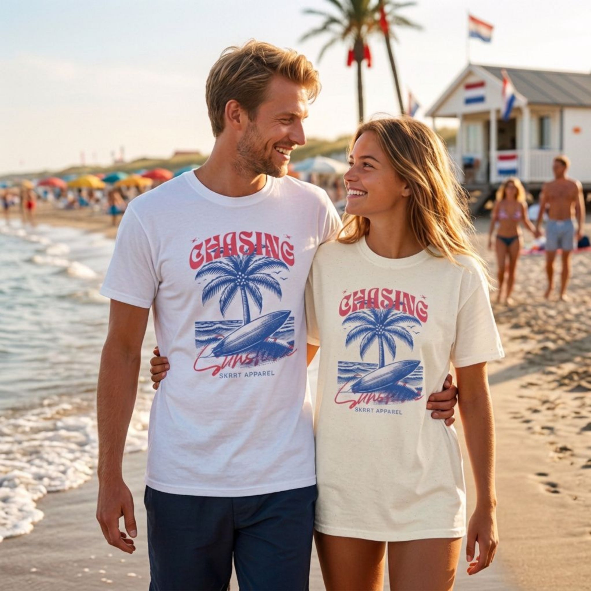 Zomer T-shirt met print - Chasing Sunshine | SkrrtShirt