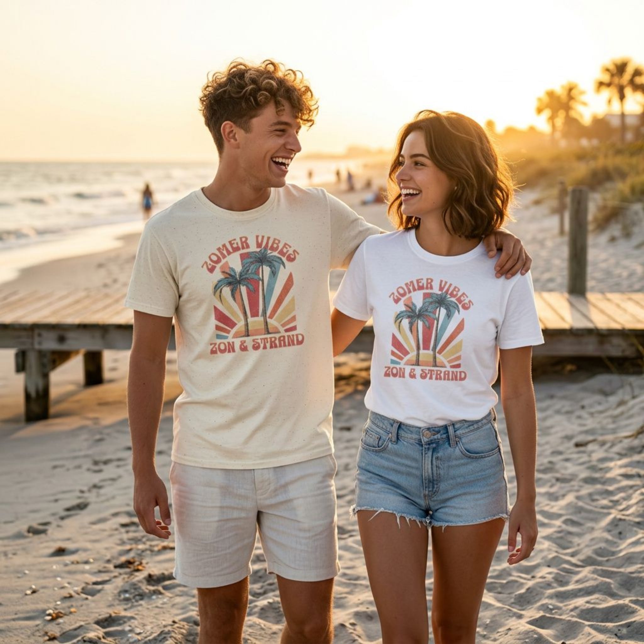 Zomer T-shirt met print - Zomer Vibes Zon & Strand | SkrrtShirt