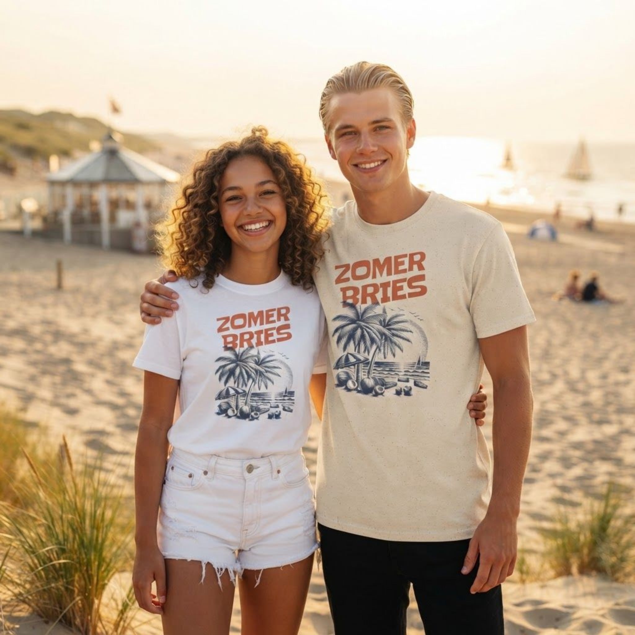 Zomer T-shirt met print - Zomer Bries | SkrrtShirt