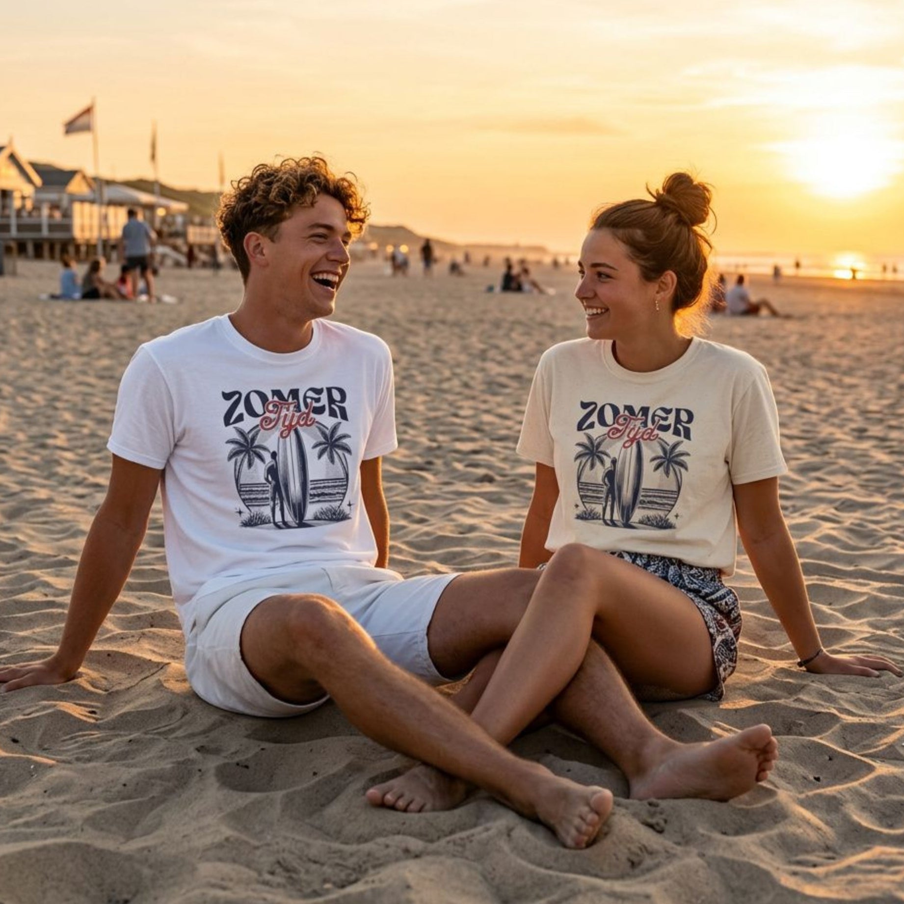 Zomer T-shirt met print - Zomer Tijd | SkrrtShirt