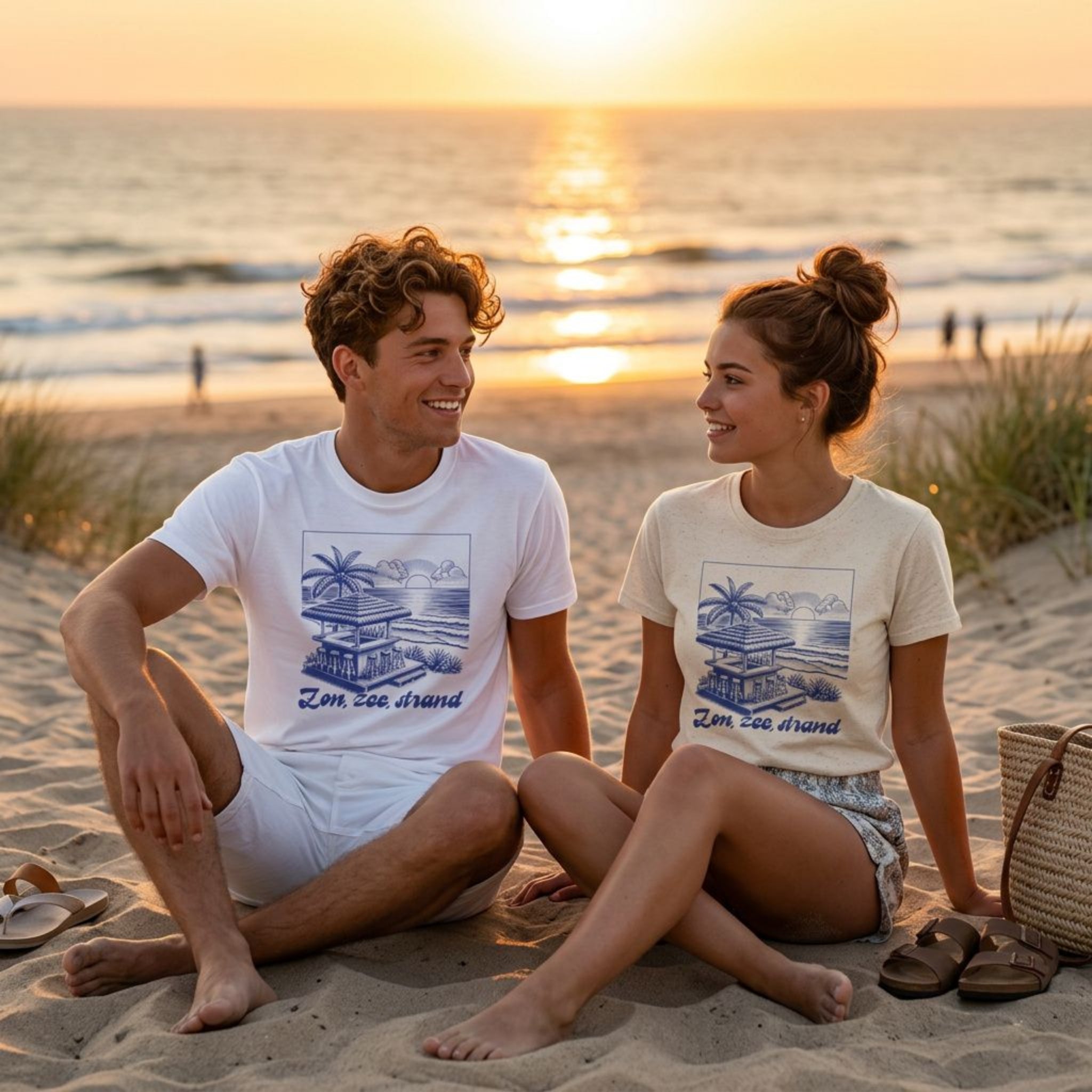 Zomer T-shirt met print - Zon, Zee, Strand | SkrrtShirt