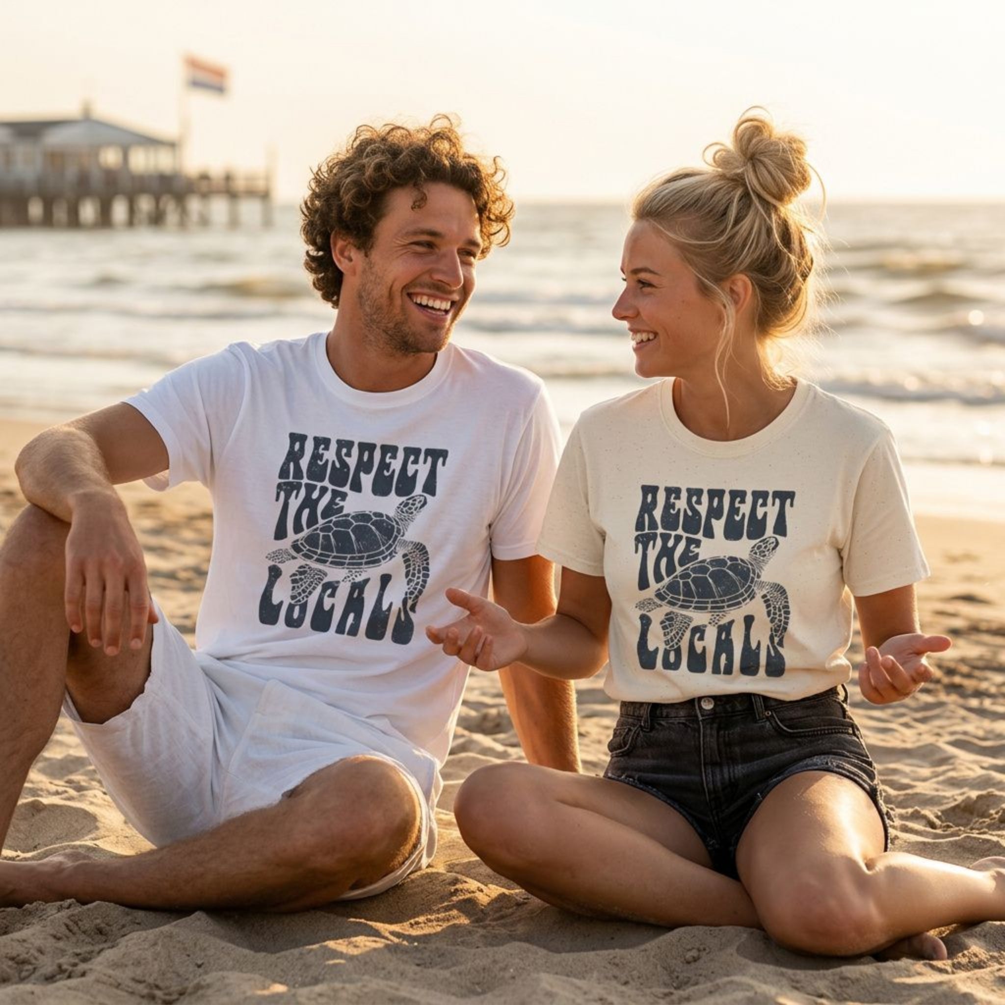 Zomer T-shirt met print - Respect the locals | SkrrtShirt