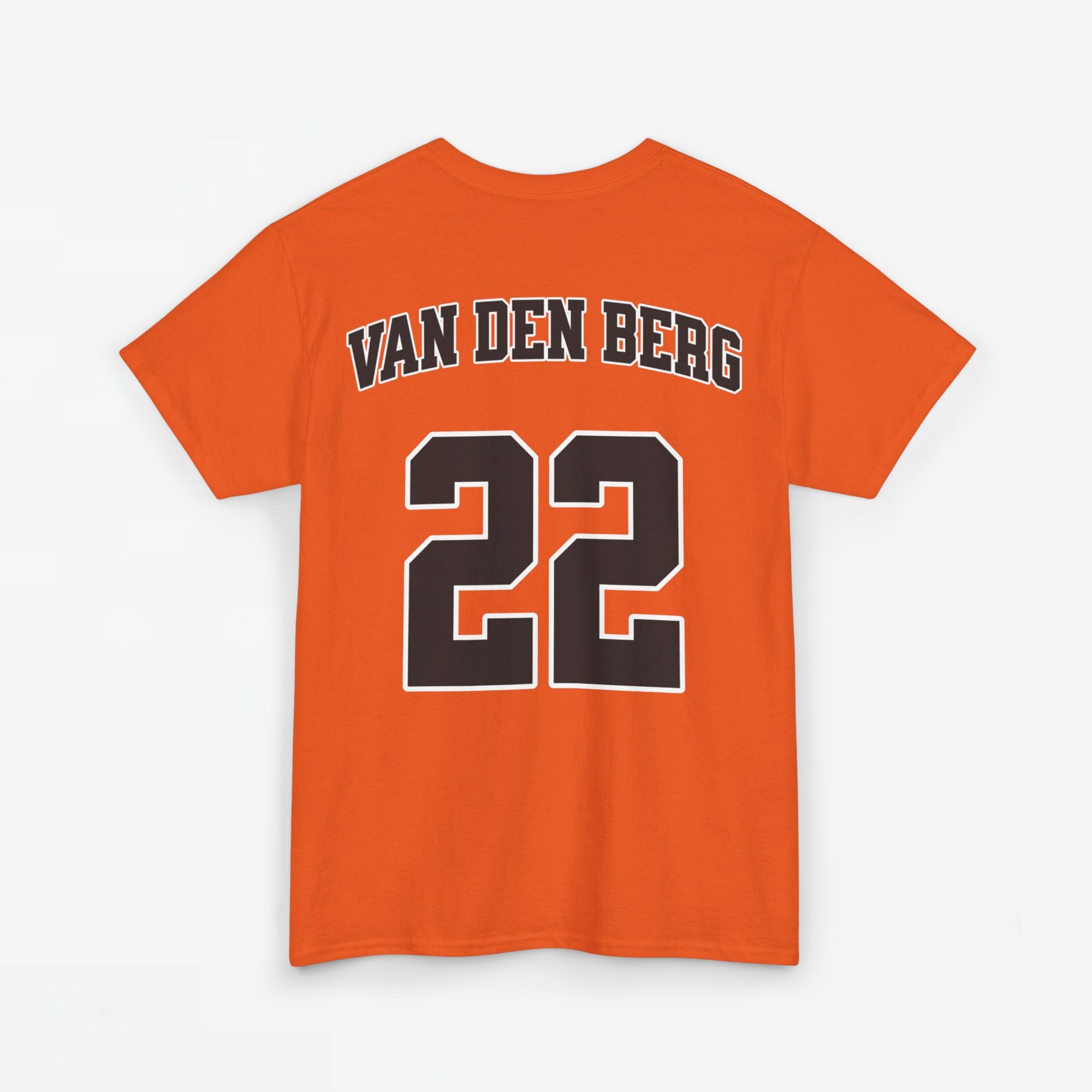 Oranje T-shirt voor EK, WK en Koningsdag - Personaliseer met Naam, Jaar & Rugnummer - NEDERLAND