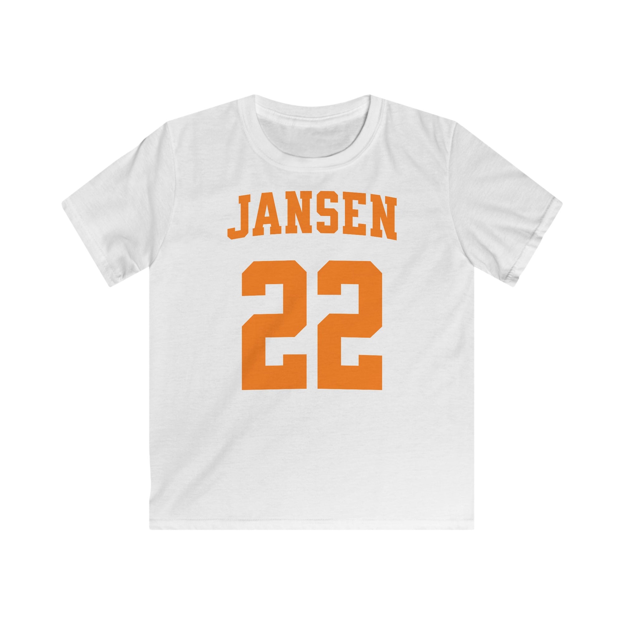 Kind Voetbal T-shirt - EK, WK en Koningsdag Kinderkleding - Personaliseer met Naam & Rugnummer (Voorkant)