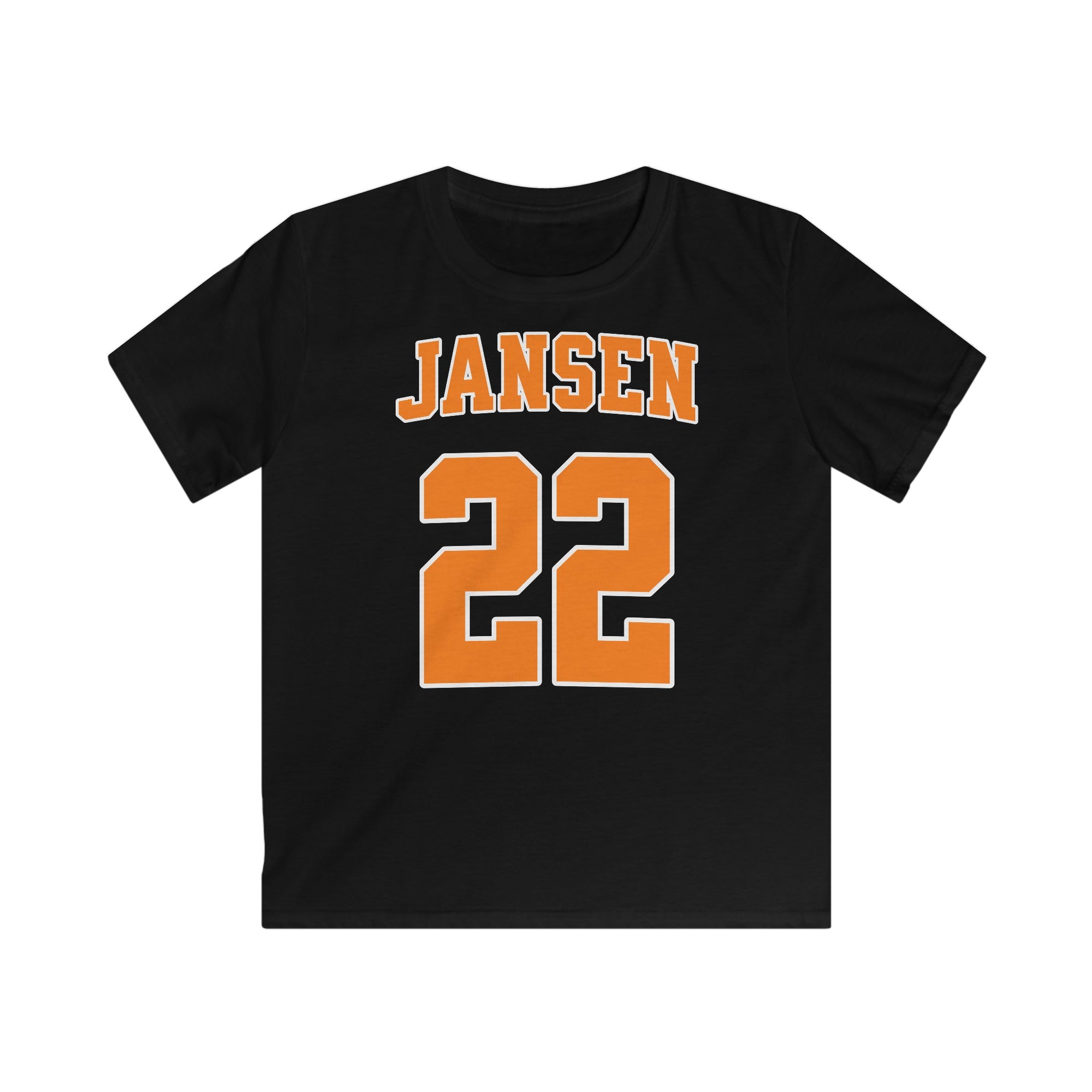 Kind Voetbal T-shirt - EK, WK en Koningsdag Kinderkleding - Personaliseer met Naam & Rugnummer (Voorkant)