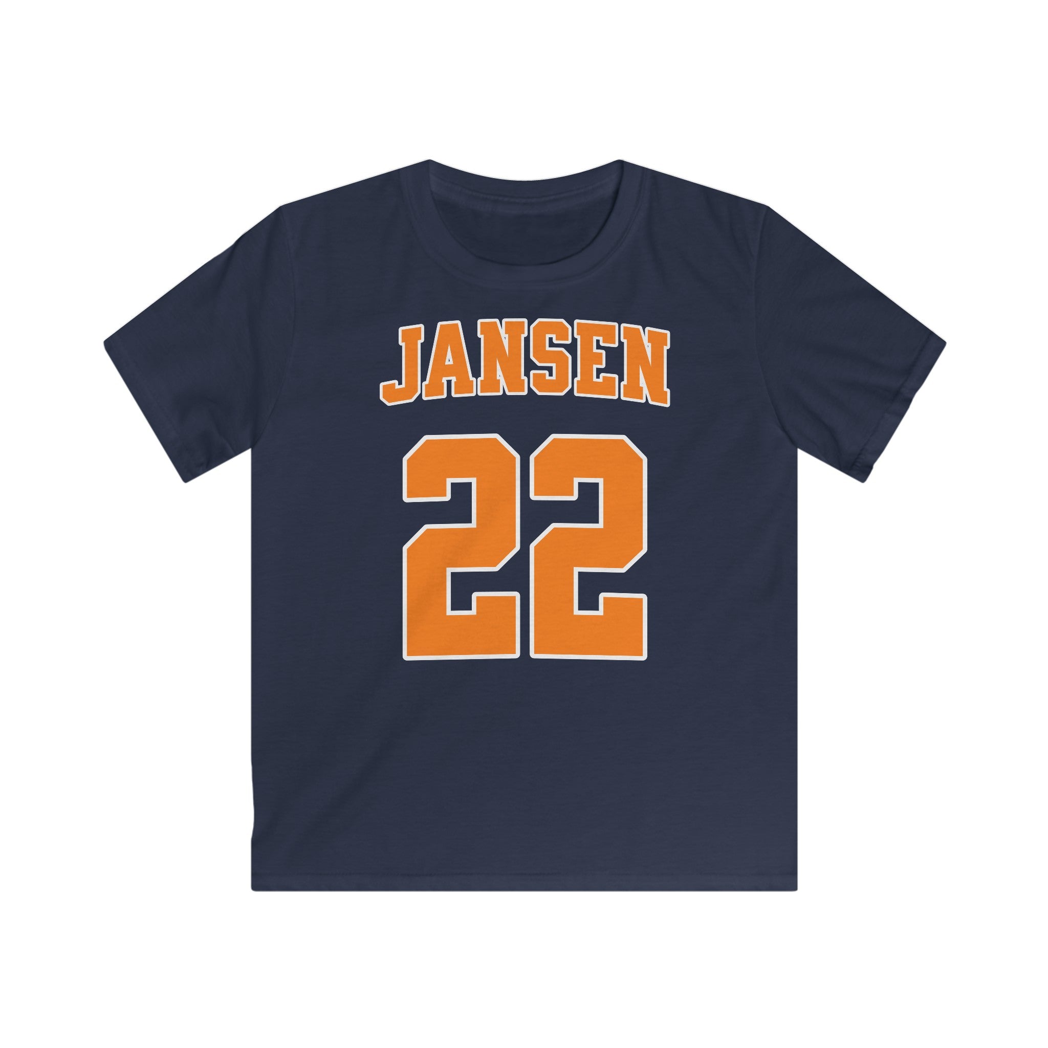 Kind Voetbal T-shirt - EK, WK en Koningsdag Kinderkleding - Personaliseer met Naam & Rugnummer (Voorkant)