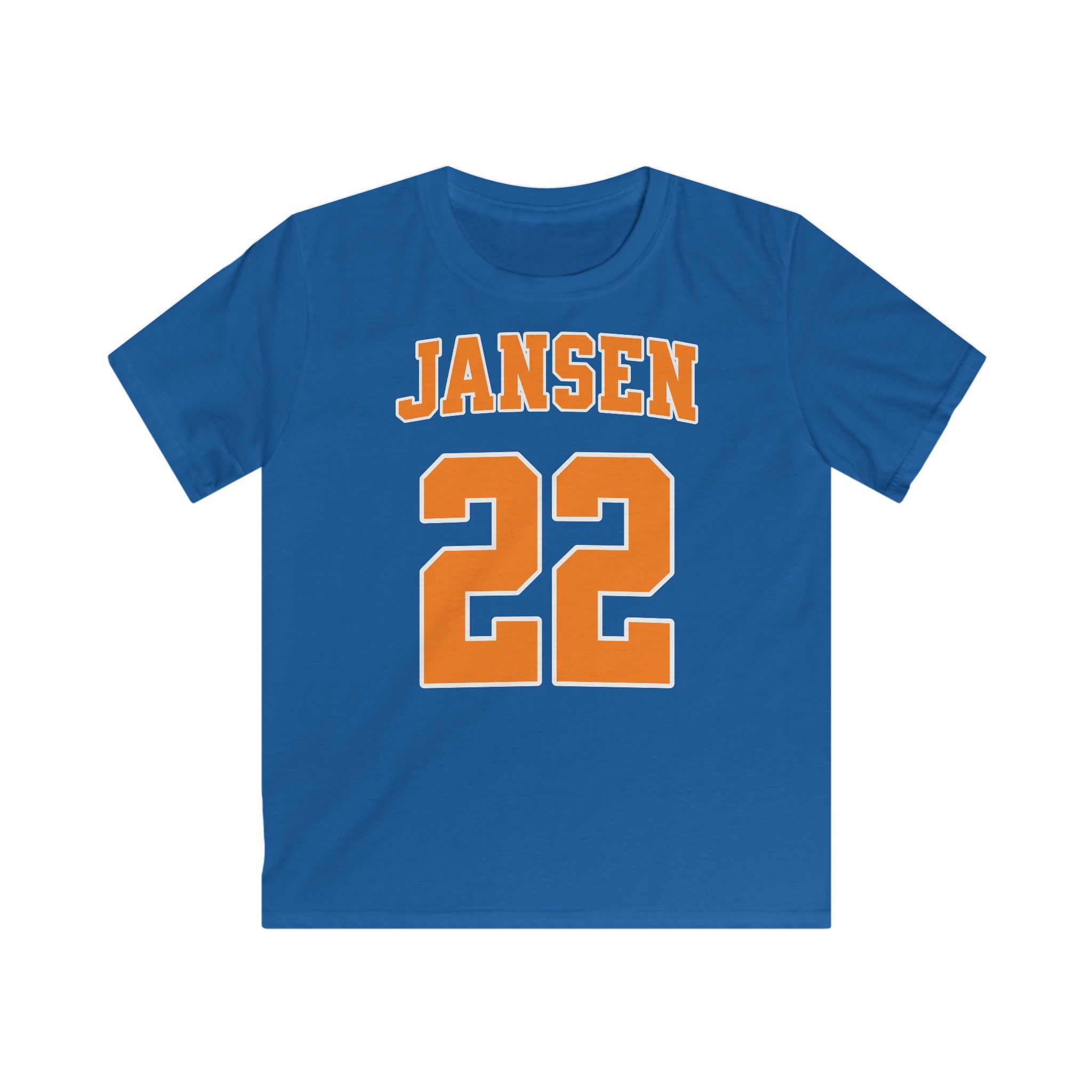 Kind Voetbal T-shirt - EK, WK en Koningsdag Kinderkleding - Personaliseer met Naam & Rugnummer (Voorkant)