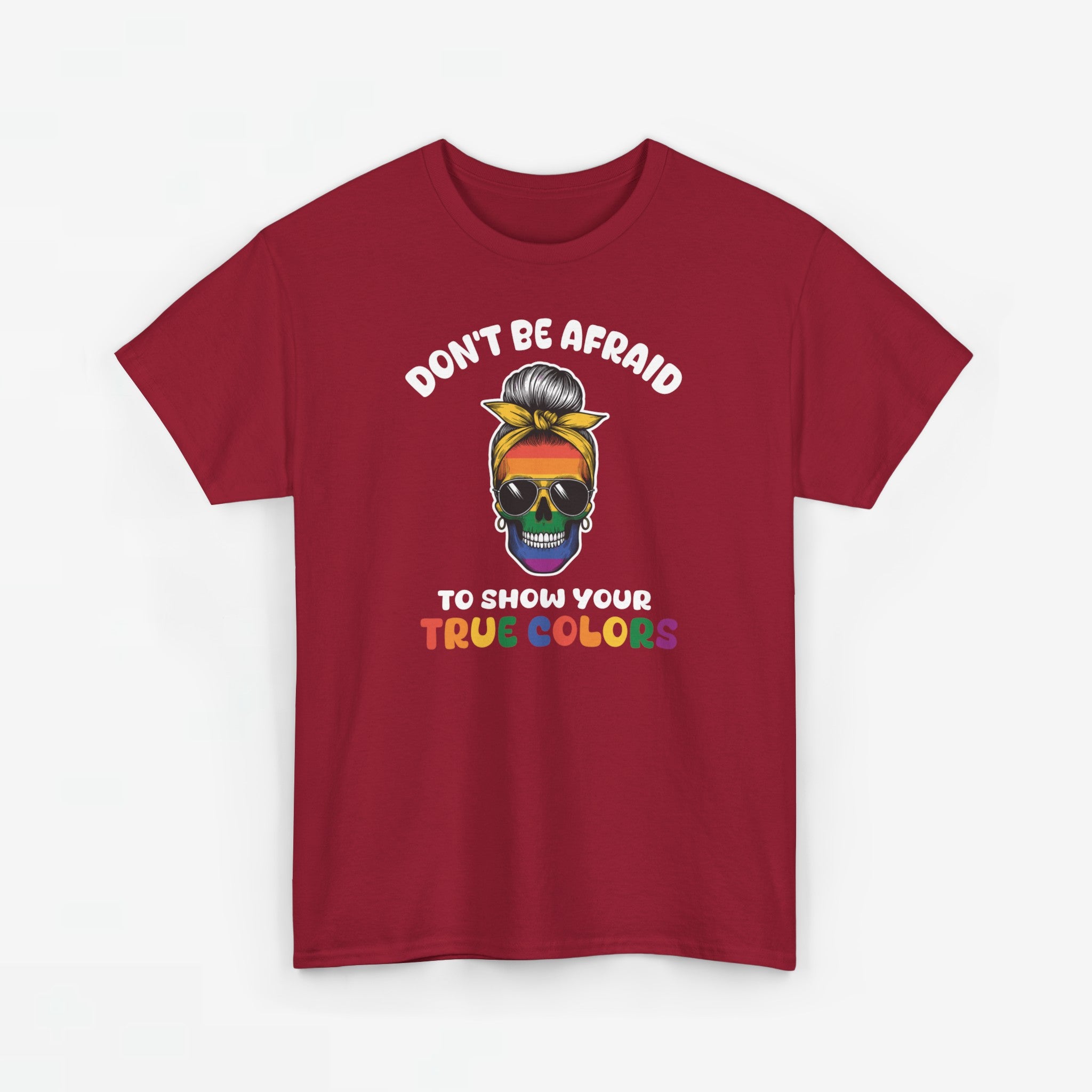 Gay Pride T-shirt - Don't be afraid to show your true colors - Oversized #70