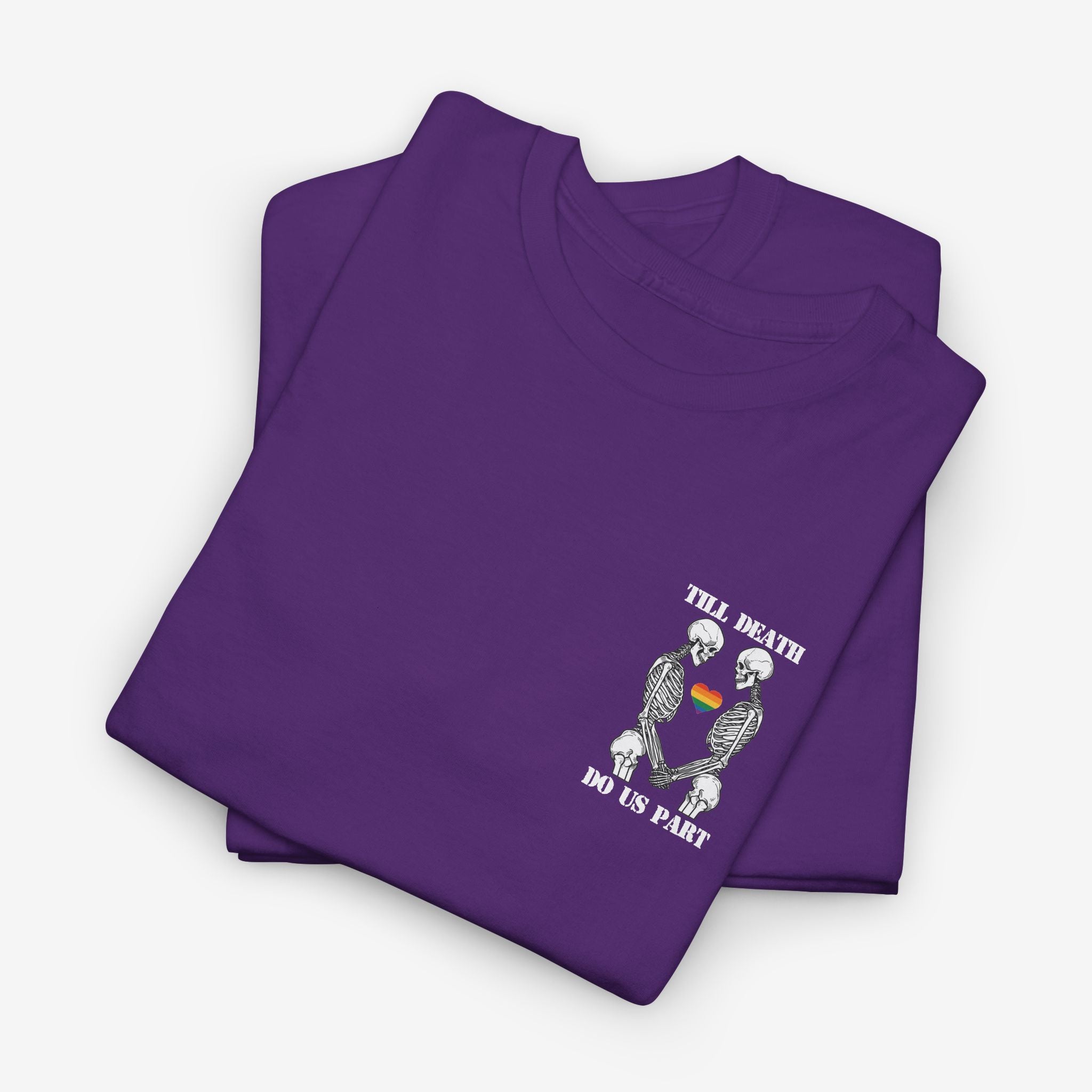 Gay Pride T-shirt - Skelet Echtpaar Till Death Do Us Part | SkrrtShirt