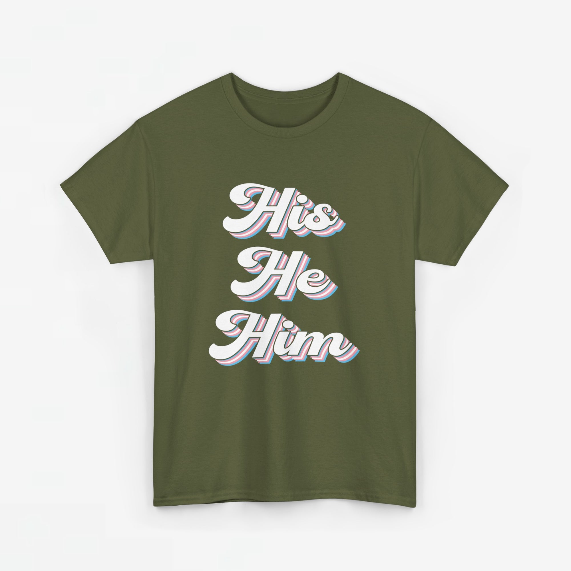 Gay Pride T-shirt - His He Him - Oversized #63
