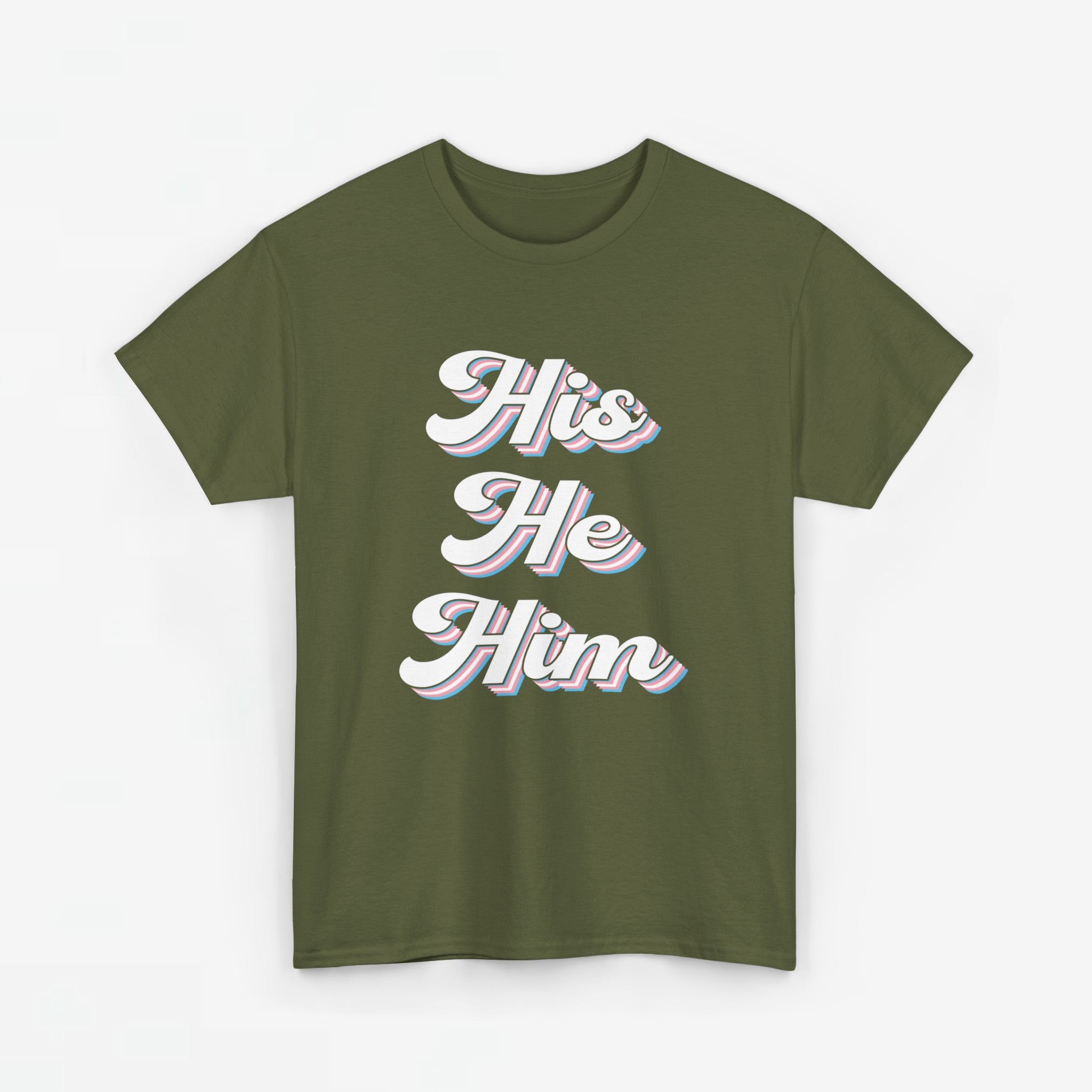 Gay Pride T-shirt - His He Him - Oversized #63