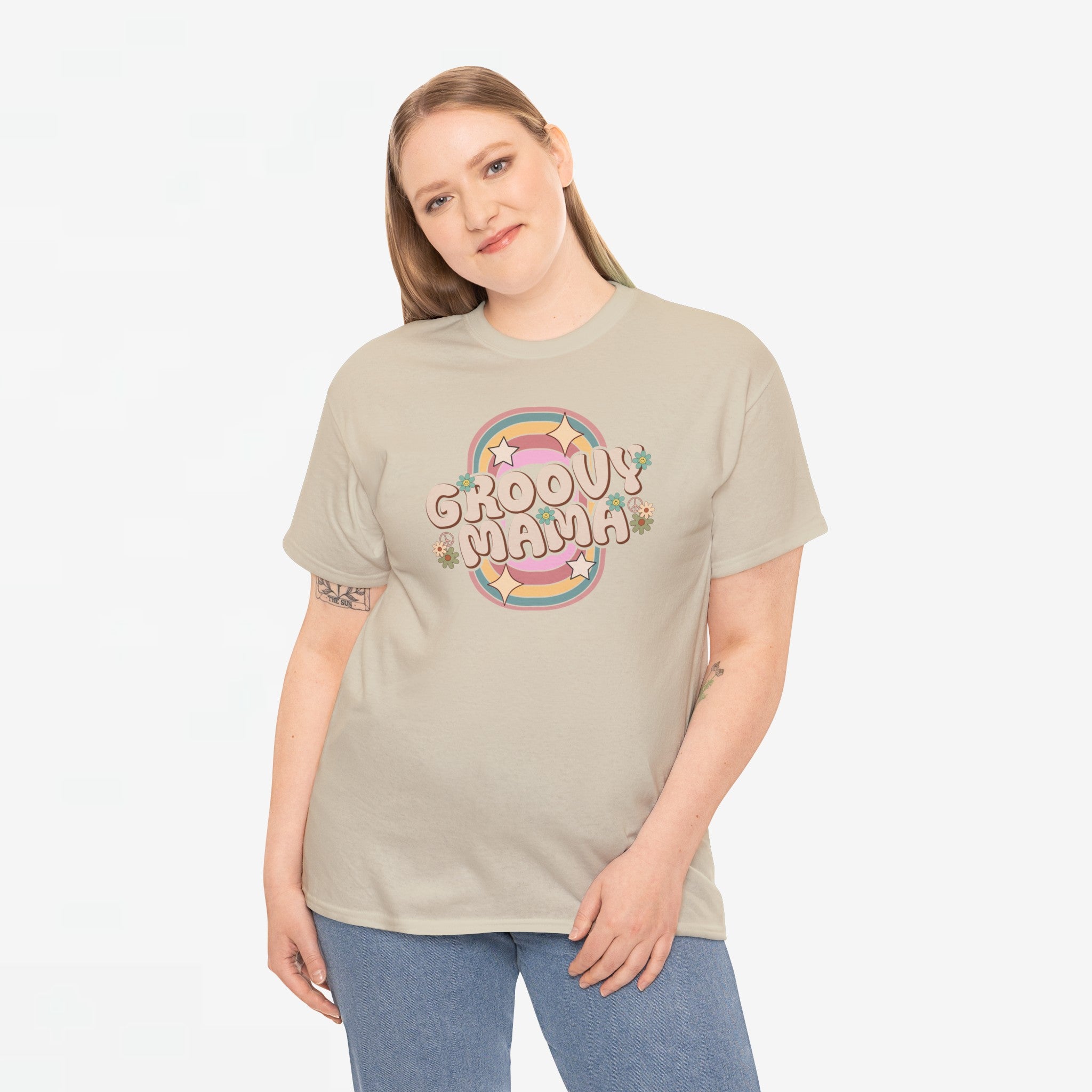 Moederdag Mama Cadeau - T-shirt - Groovy Mama - Oversized - #45