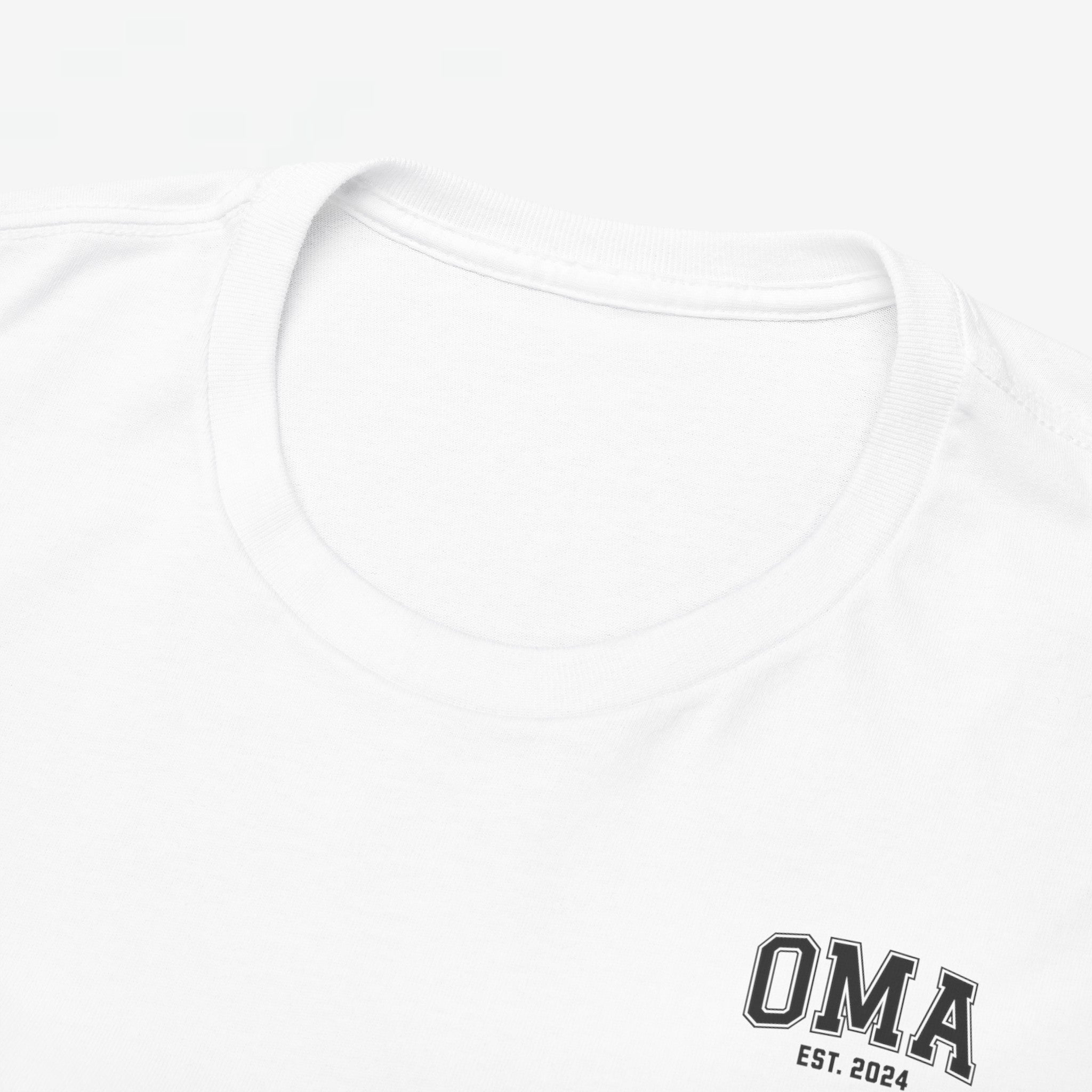Gepersonaliseerde Moederdag Mama Cadeau - T-shirt - OMA kleine print - EST [Jaar]