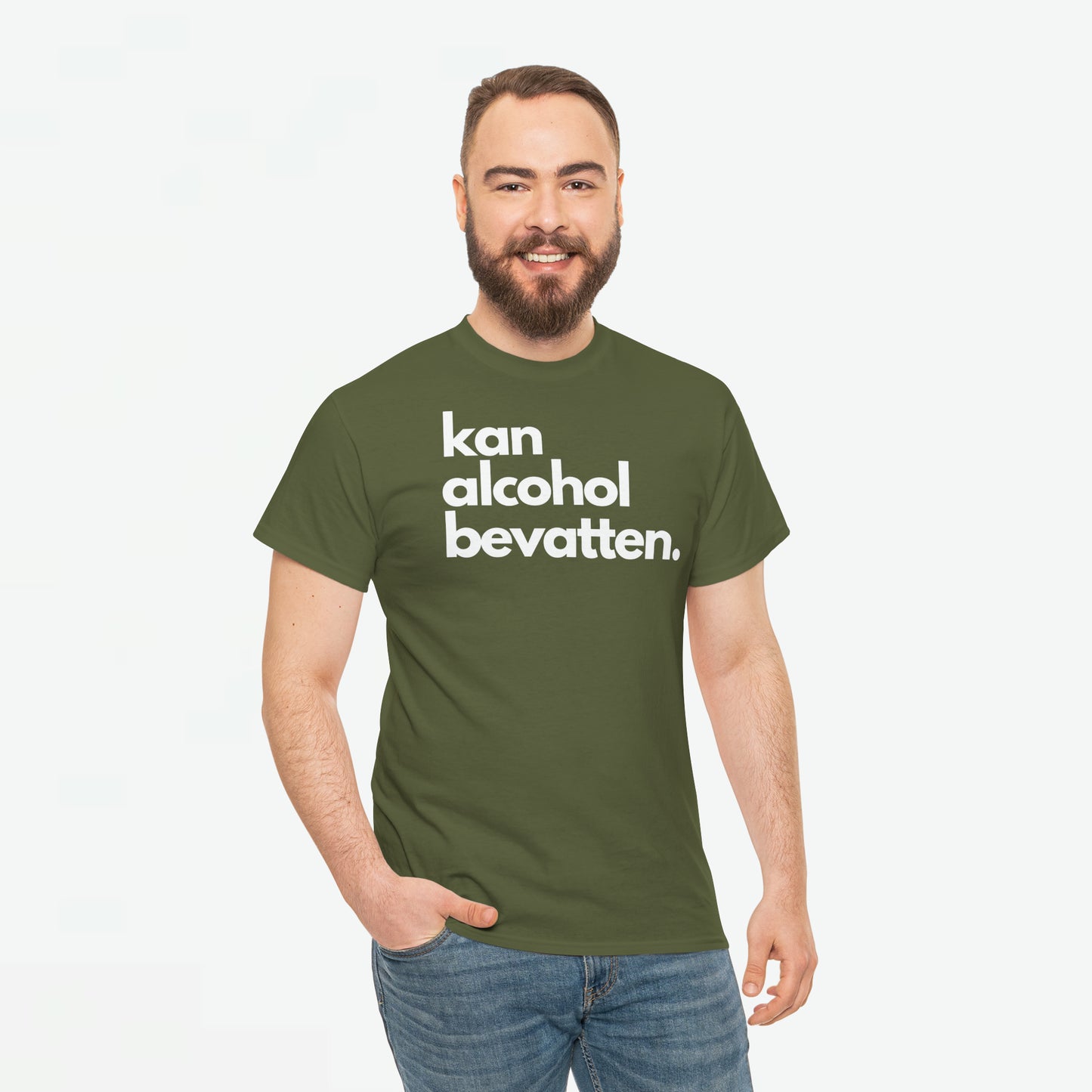 Kan Alcohol Bevatten | Front Print | Koningsdag T-shirt | Oversized