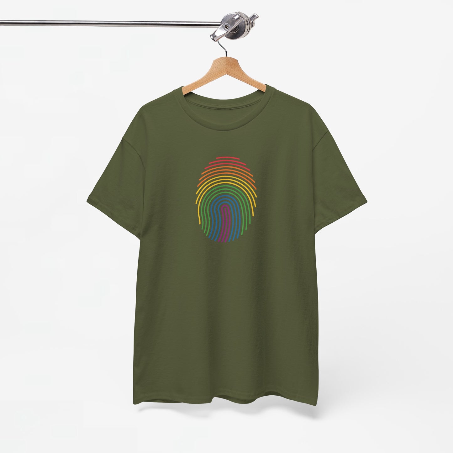 Gay Pride T-shirt - Regenboog Vingerafdruk - Oversized #37