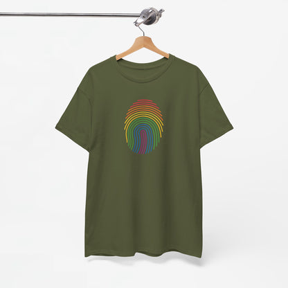 Gay Pride T-shirt - Regenboog Vingerafdruk - Oversized #37