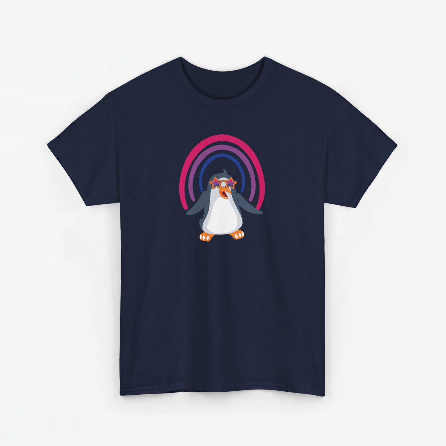 Gay Pride T-shirt - Bi Penguin - Oversized #59