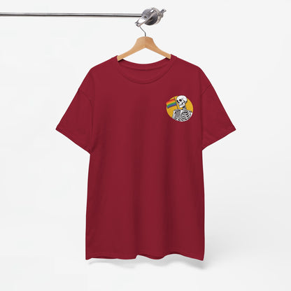 Gay Pride T-shirt - Skelet Pride Vlag - Back Print - Oversized #68