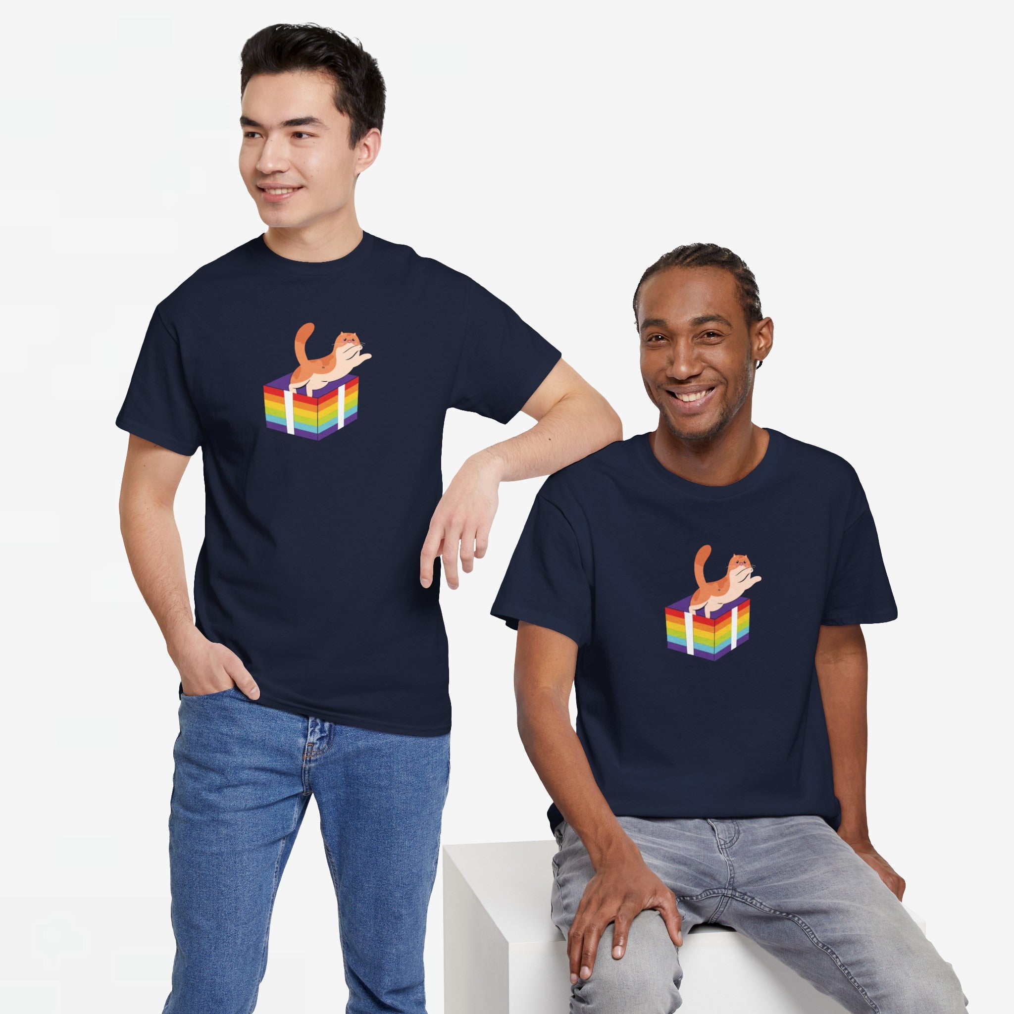 Gay Pride T-shirt - Kat Regenboog - Oversized #57
