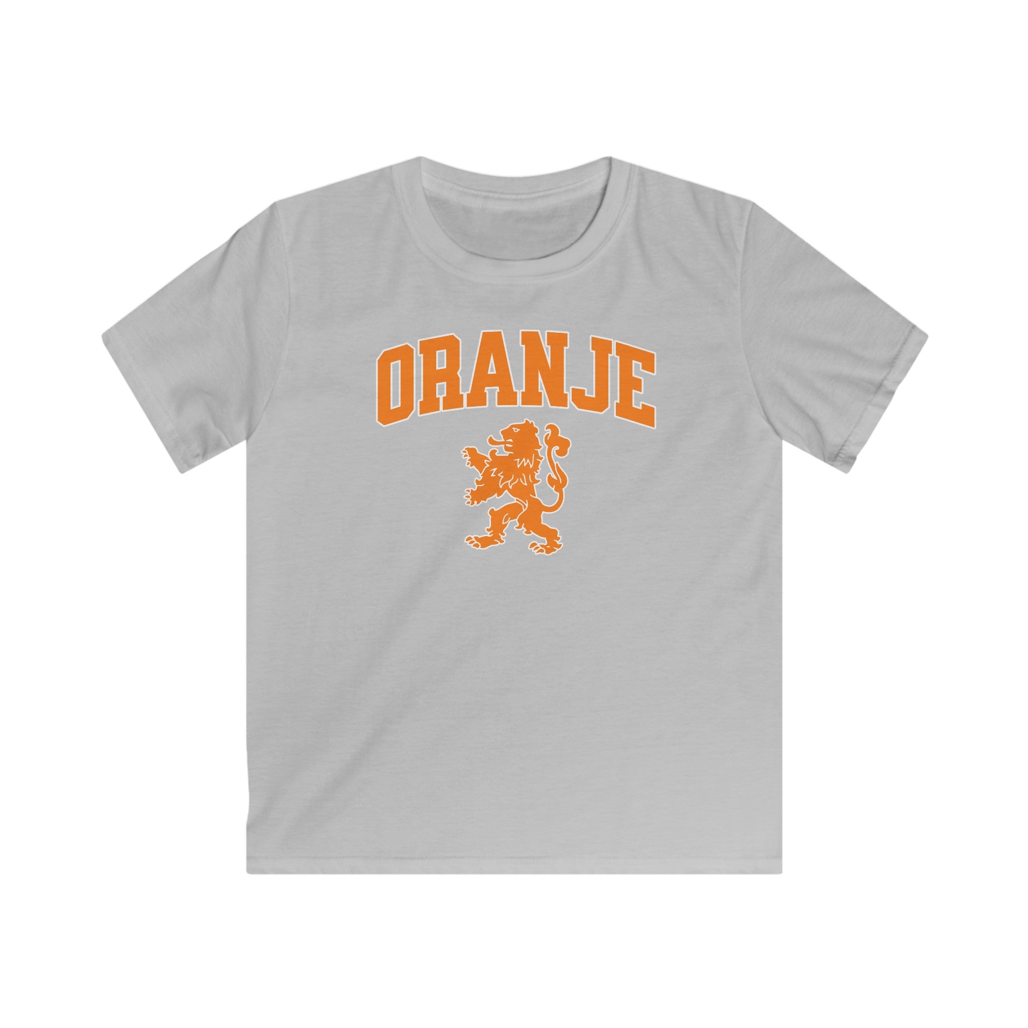 Kind Voetbal T-shirt - EK, WK en Koningsdag Kinderkleding - ORANJE met Leeuw