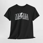 Zwarte oversize T-shirt met 'MAMA' tekstprint op de borst