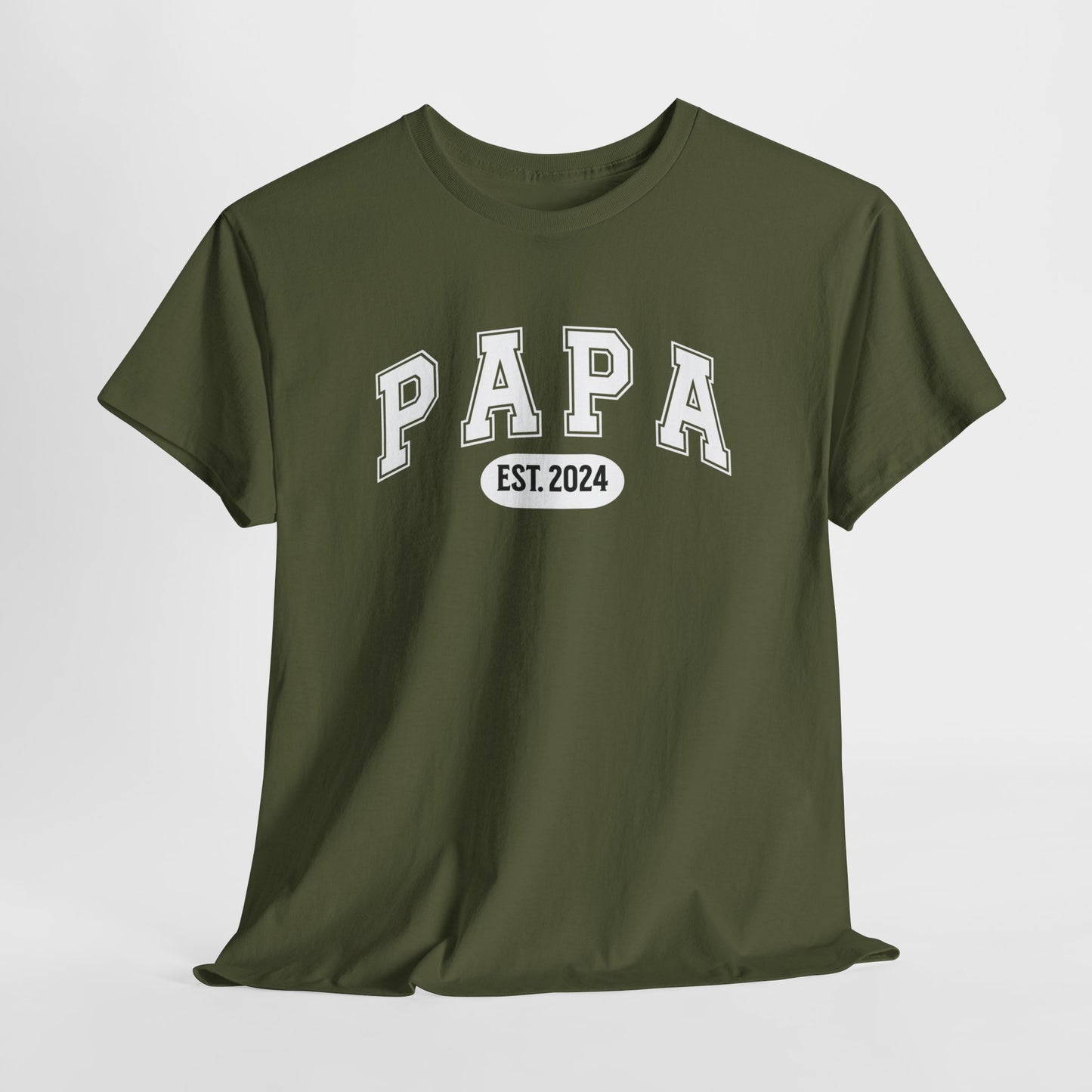 Gepersonaliseerde Vaderdag Papa Cadeau - T-shirt - Papa - EST [Jaar]