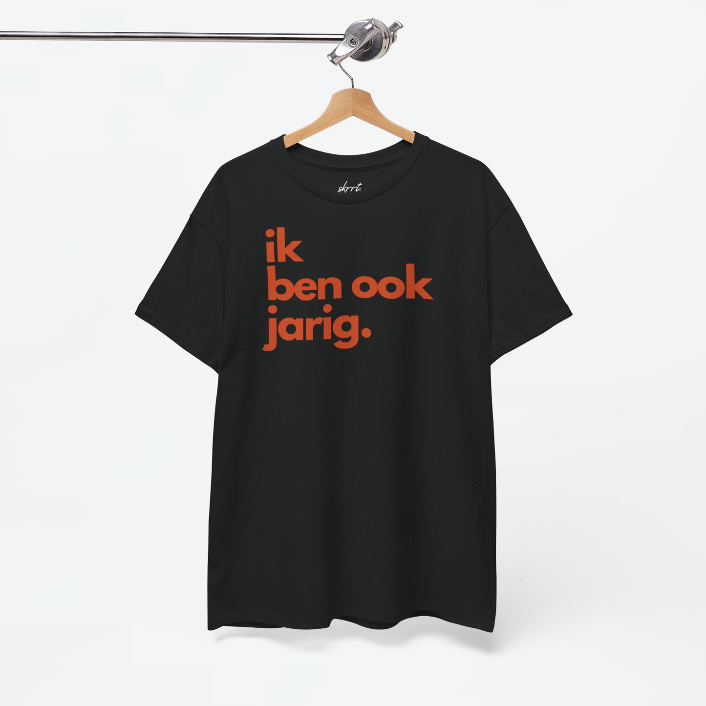 Ik ben ook jarig | Front Print | Koningsdag T-shirt | Oversized