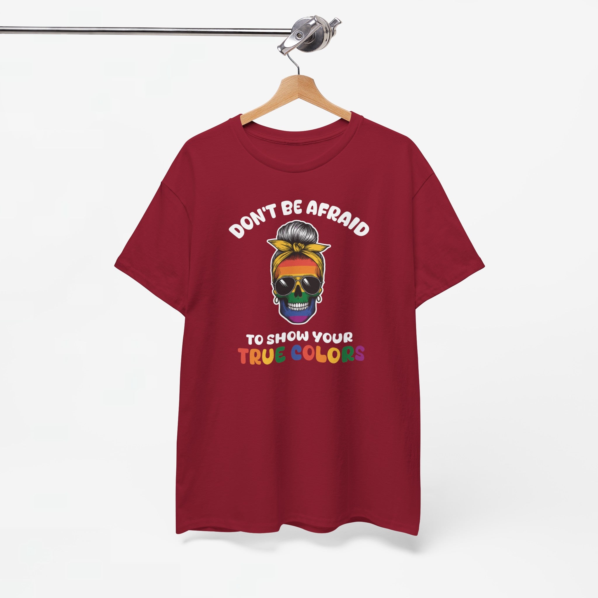 Gay Pride T-shirt - Don't be afraid to show your true colors - Oversized #70