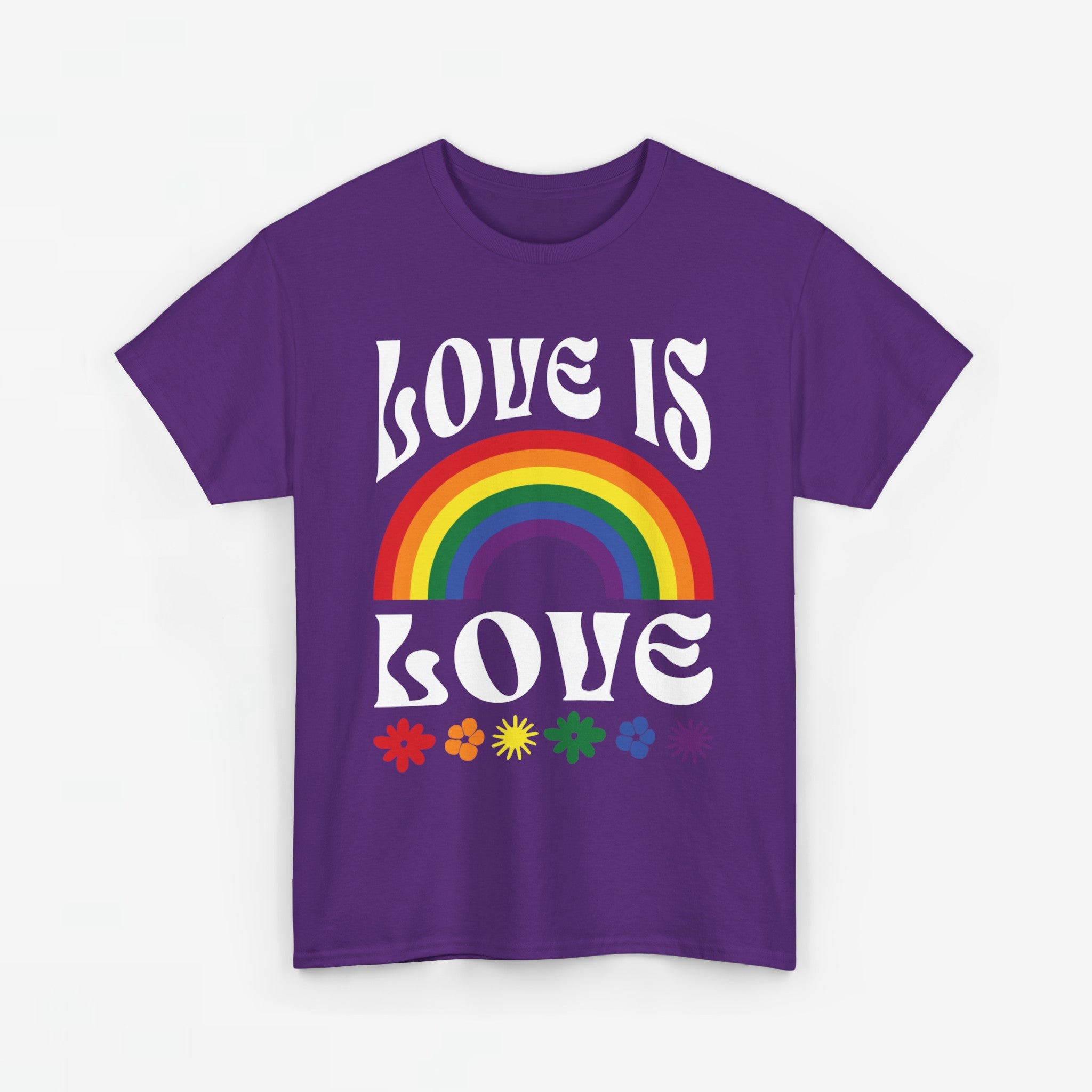 Gay Pride T-shirt - Love is love (witte tekst) - Oversized #54