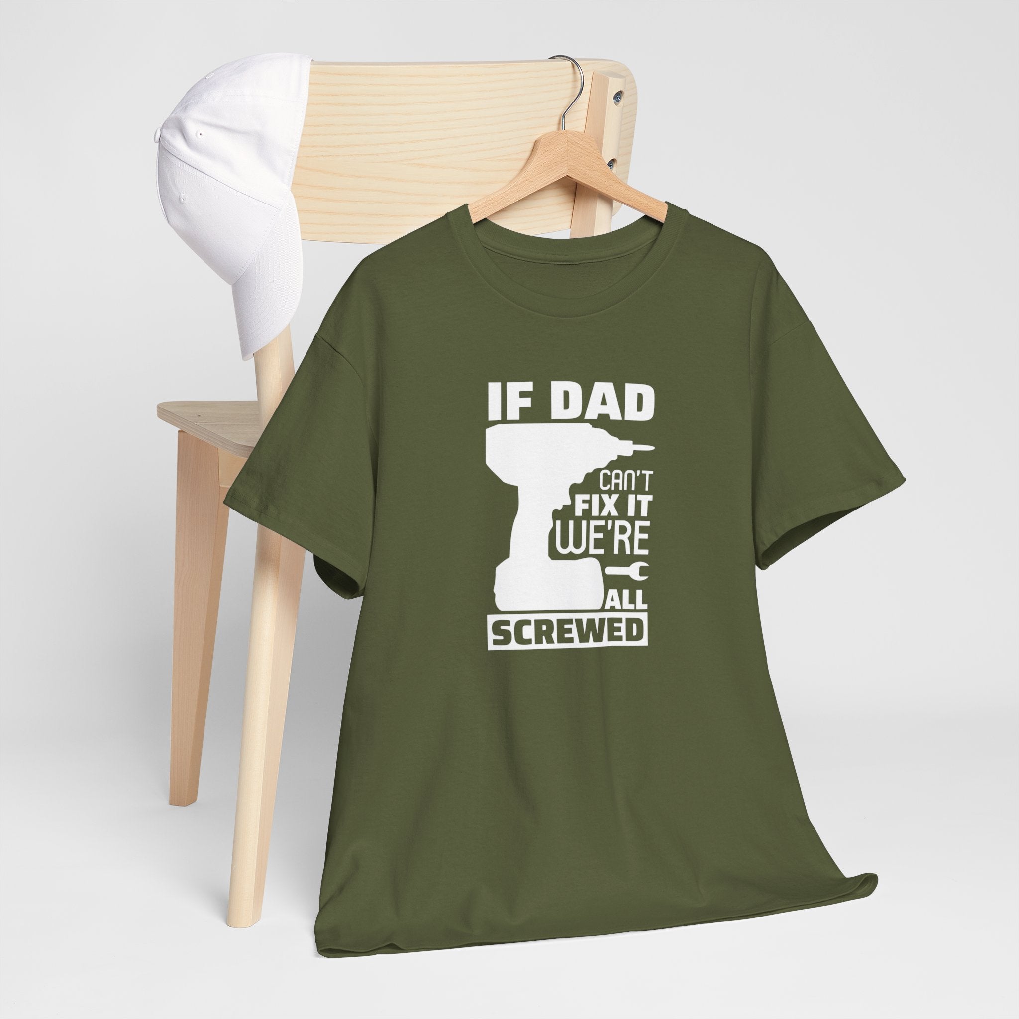 Vaderdag Papa Cadeau - T-shirt - If Dad can't fix it, we're all screwed - Oversized #23
