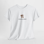 Wit oversized t-shirt met centrale borstprint van hondfiguur, ronde hals