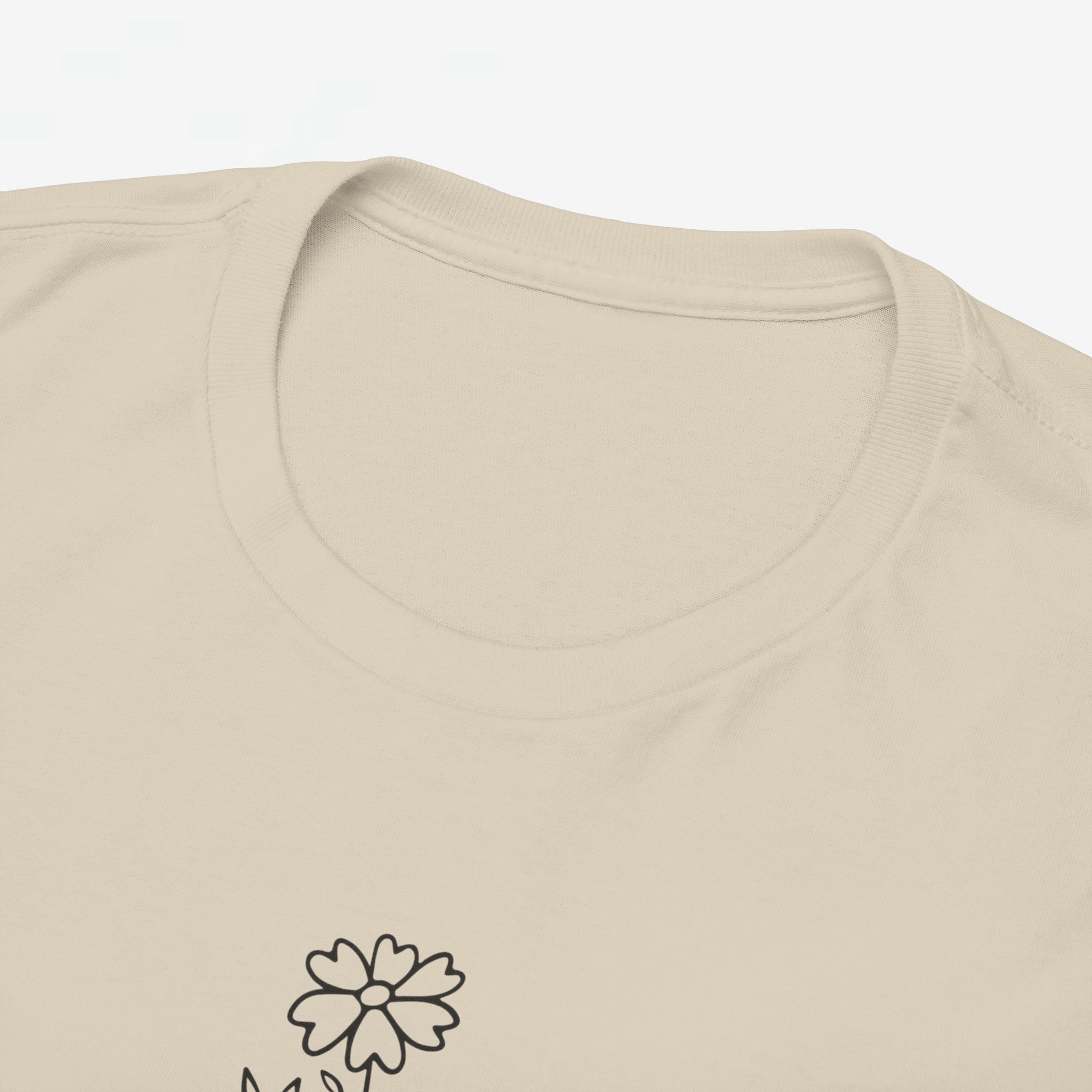 Moederdag Mama Cadeau - T-shirt - Line Art Bloem - Oversized - #23