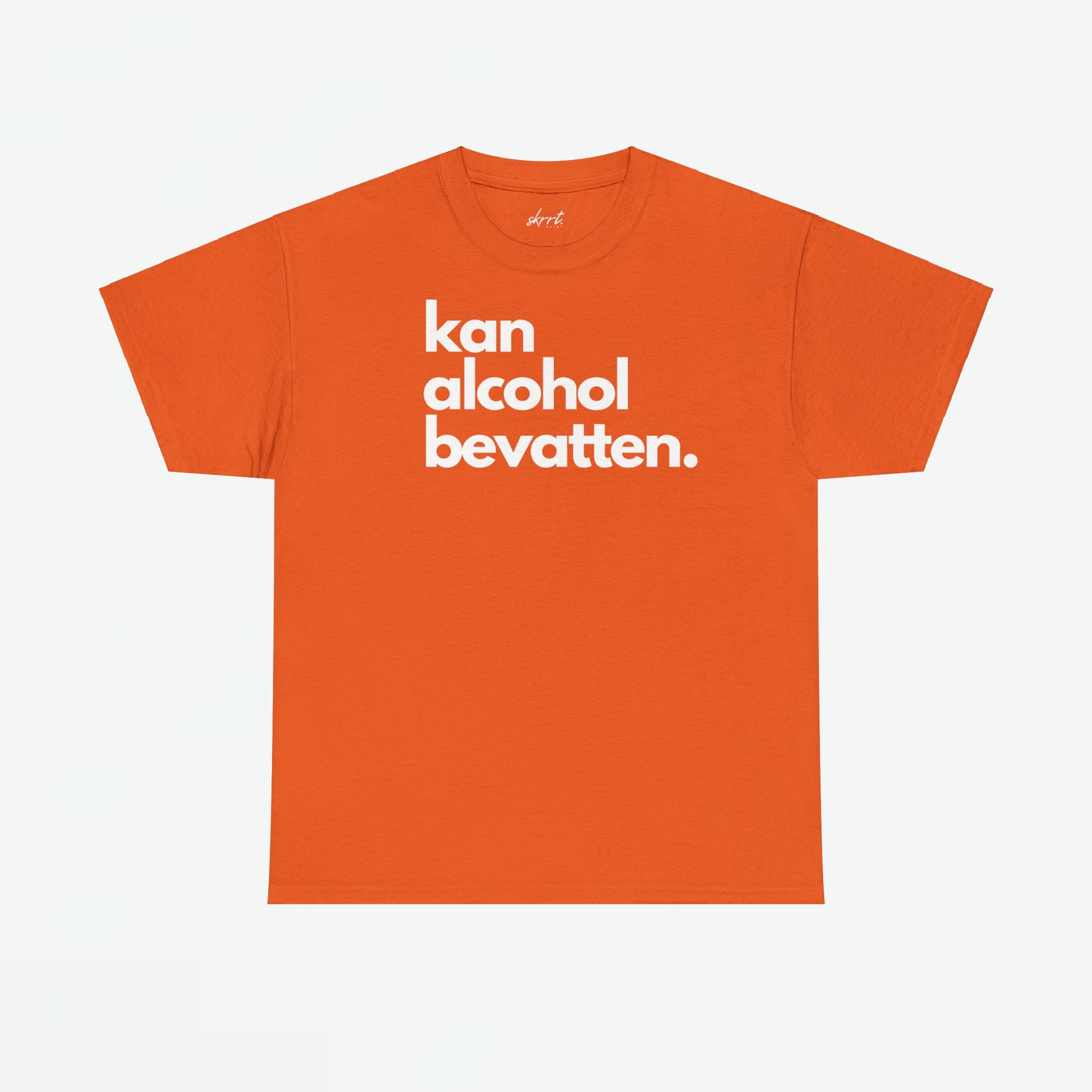 Kan Alcohol Bevatten | Front Print | Koningsdag T-shirt | Oversized