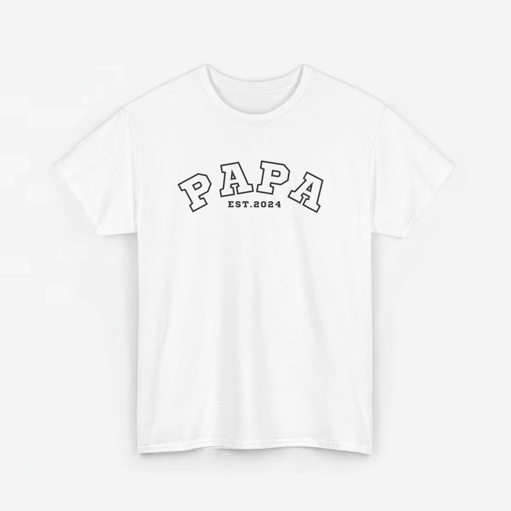 Gepersonaliseerde Vaderdag Papa Cadeau - T-shirt - Papa - EST [Jaar]