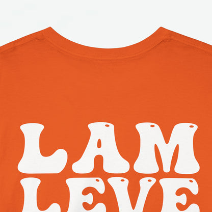 Lam Leve De Koning - oranje tekst | Back Print | Koningsdag T-shirt | Oversized | Heren