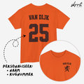 Oranje Shirt met Leeuw, Naam & Rugnummer