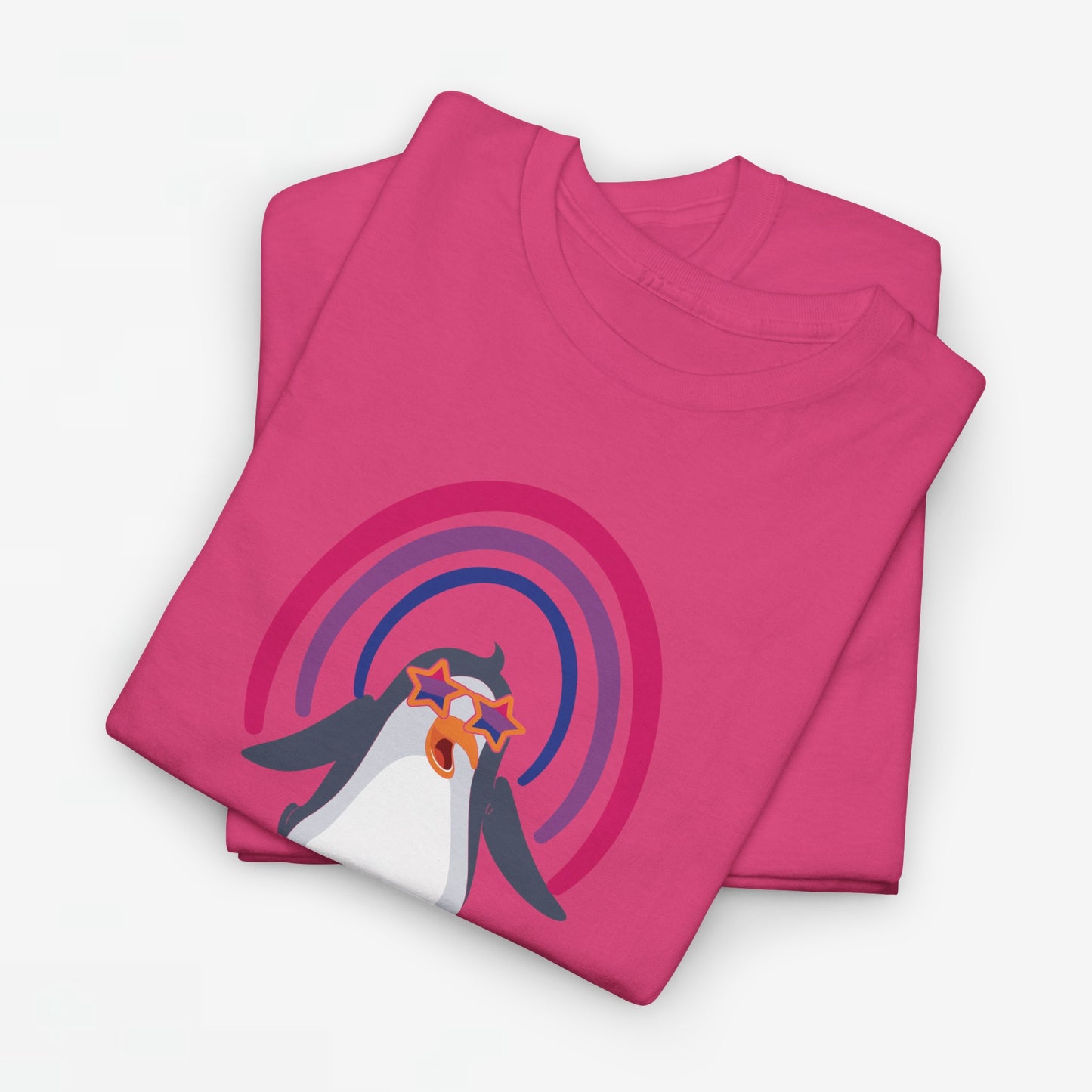 Gay Pride T-shirt - Bi Penguin - Oversized #59